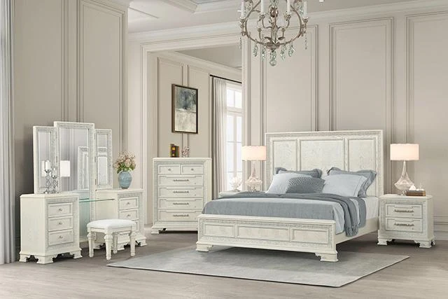 Stella Mia 4 Pc 5 Pc Queen Bedroom Set White - Image 6