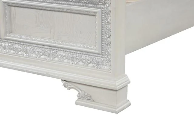 Stella Mia E.King & Queen Bed White & White - Image 10