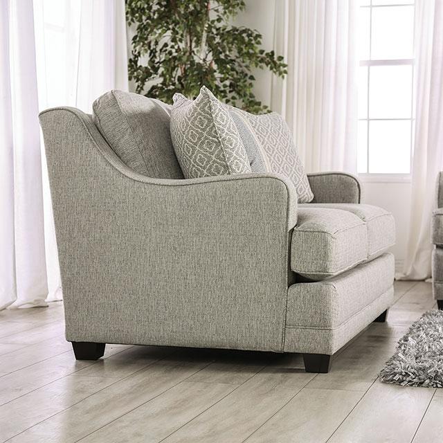 STEPHNEY Loveseat, Gray/Gold - Image 8