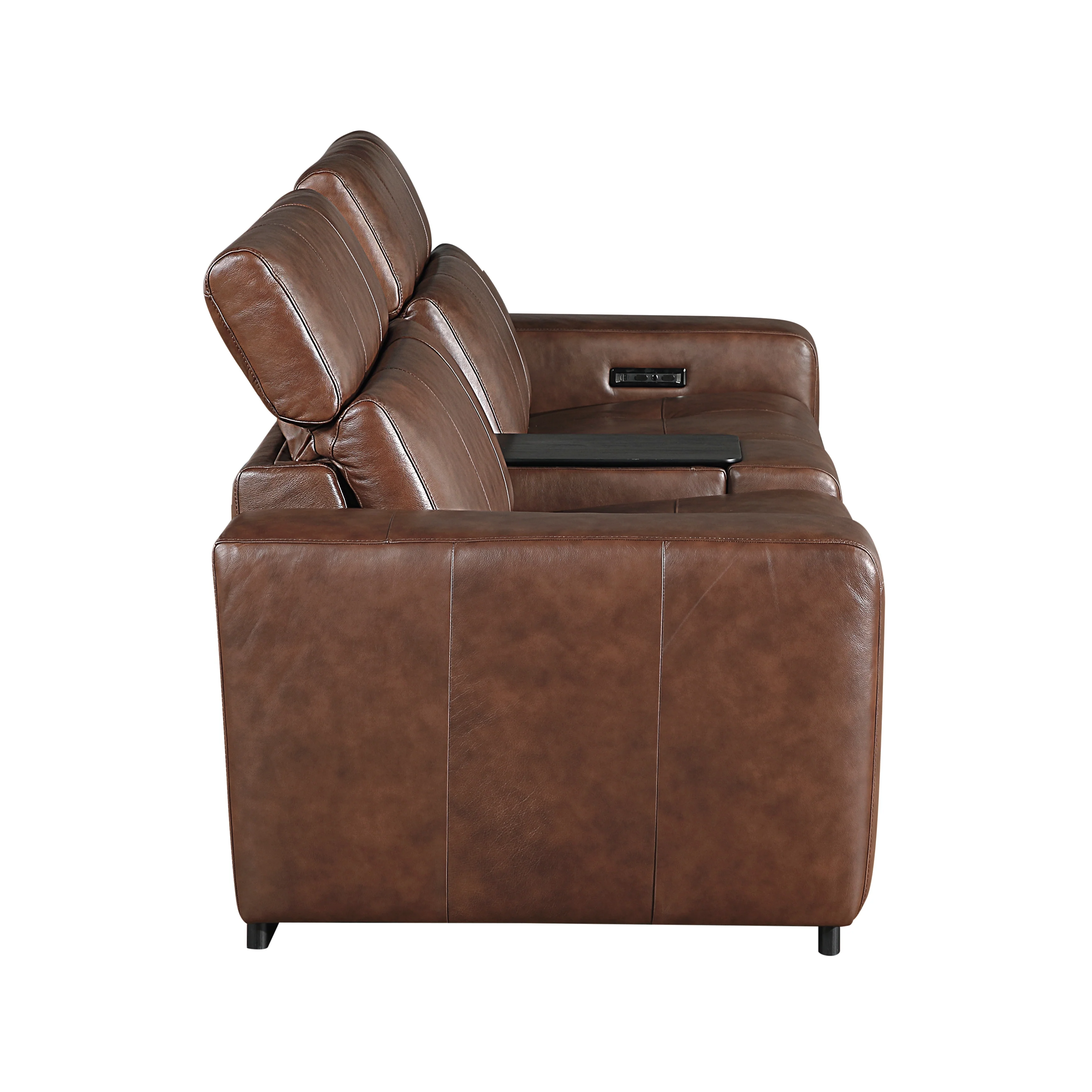 Sutton power Double Reclining Love Seat With Center Console, Power Headrest And Charging Ports - Image 5