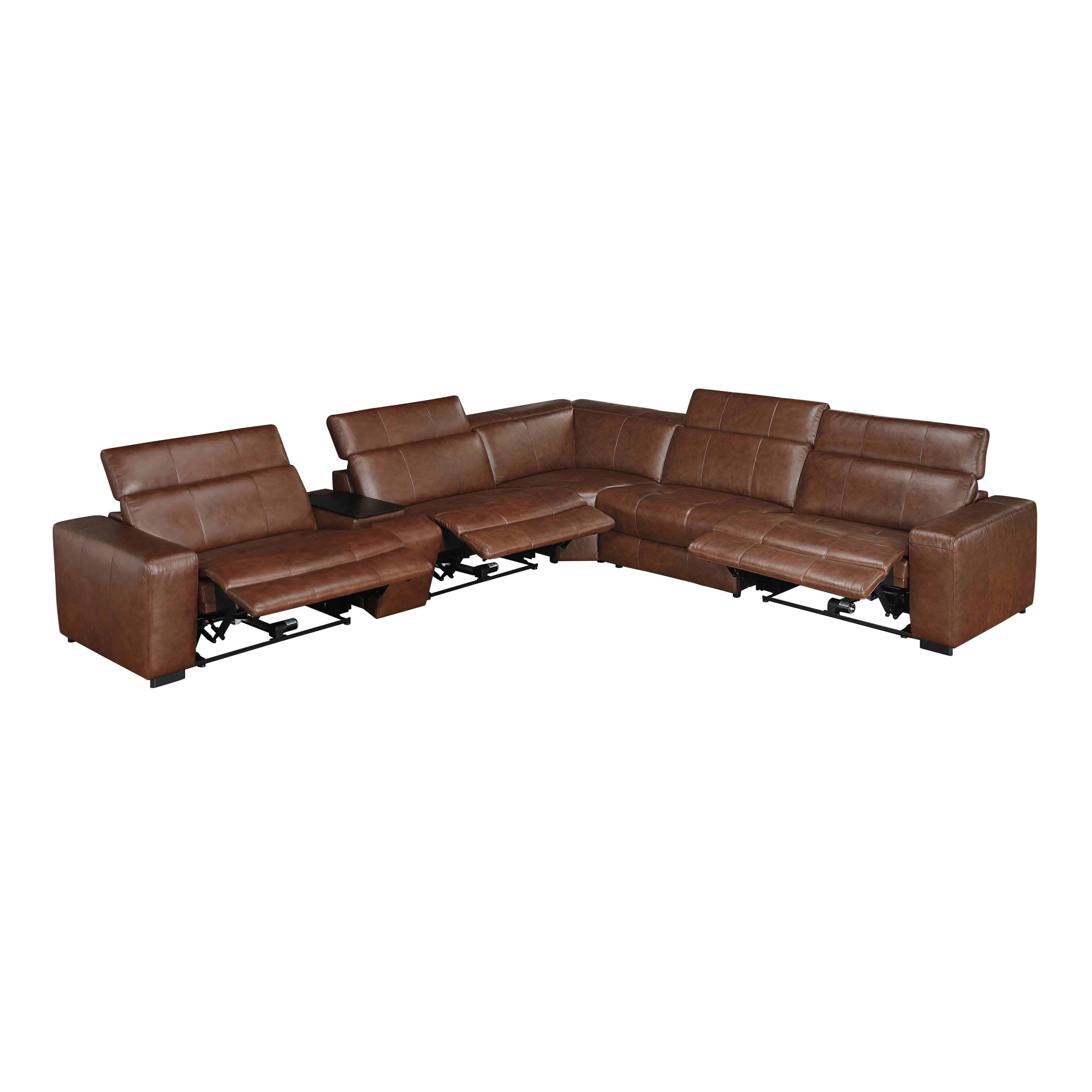 Sutton 6-piece Modular Power Reclining Sectional With Power Headrests And Charging Ports - Image 2