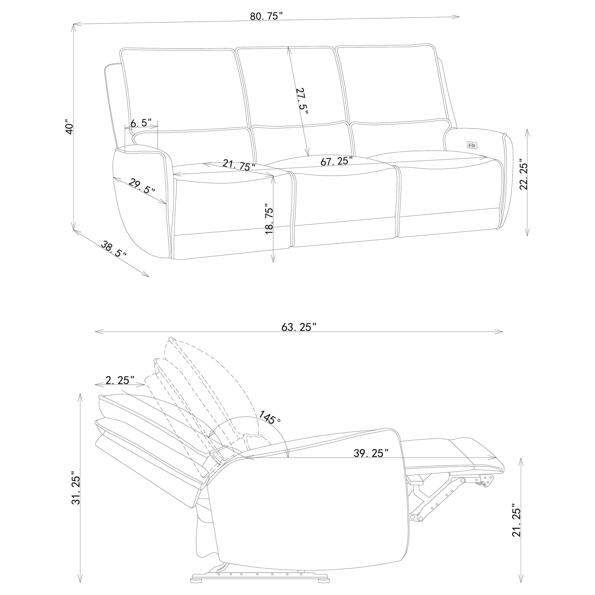 Sylmar Power Reclining Sofa Set - Image 35