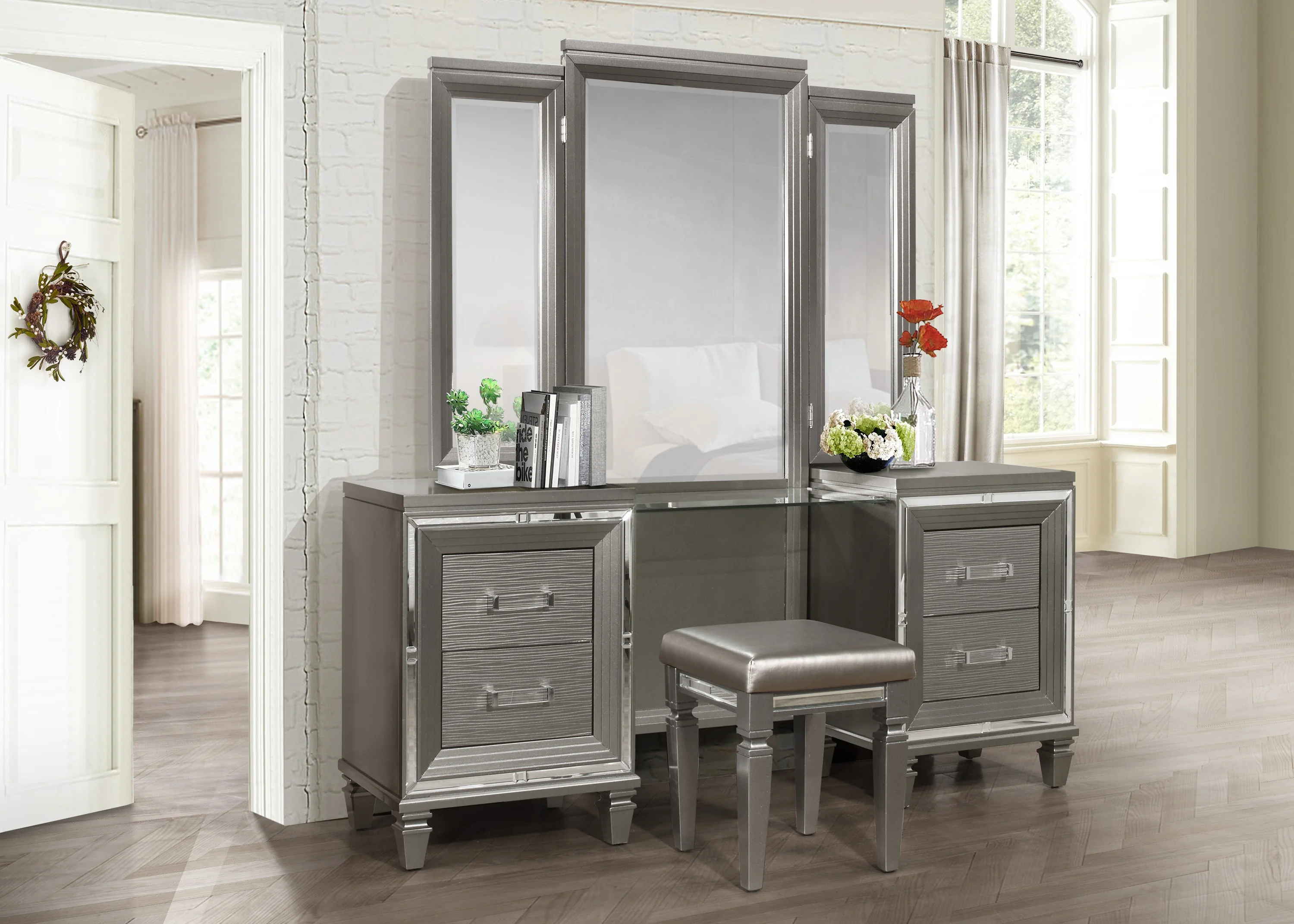 Tamsin Dressing Table With Mirror - Image 2