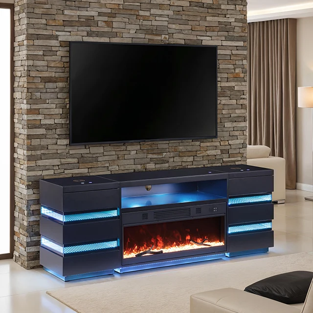 Terni TV Stand w/ Fireplace - Image 2