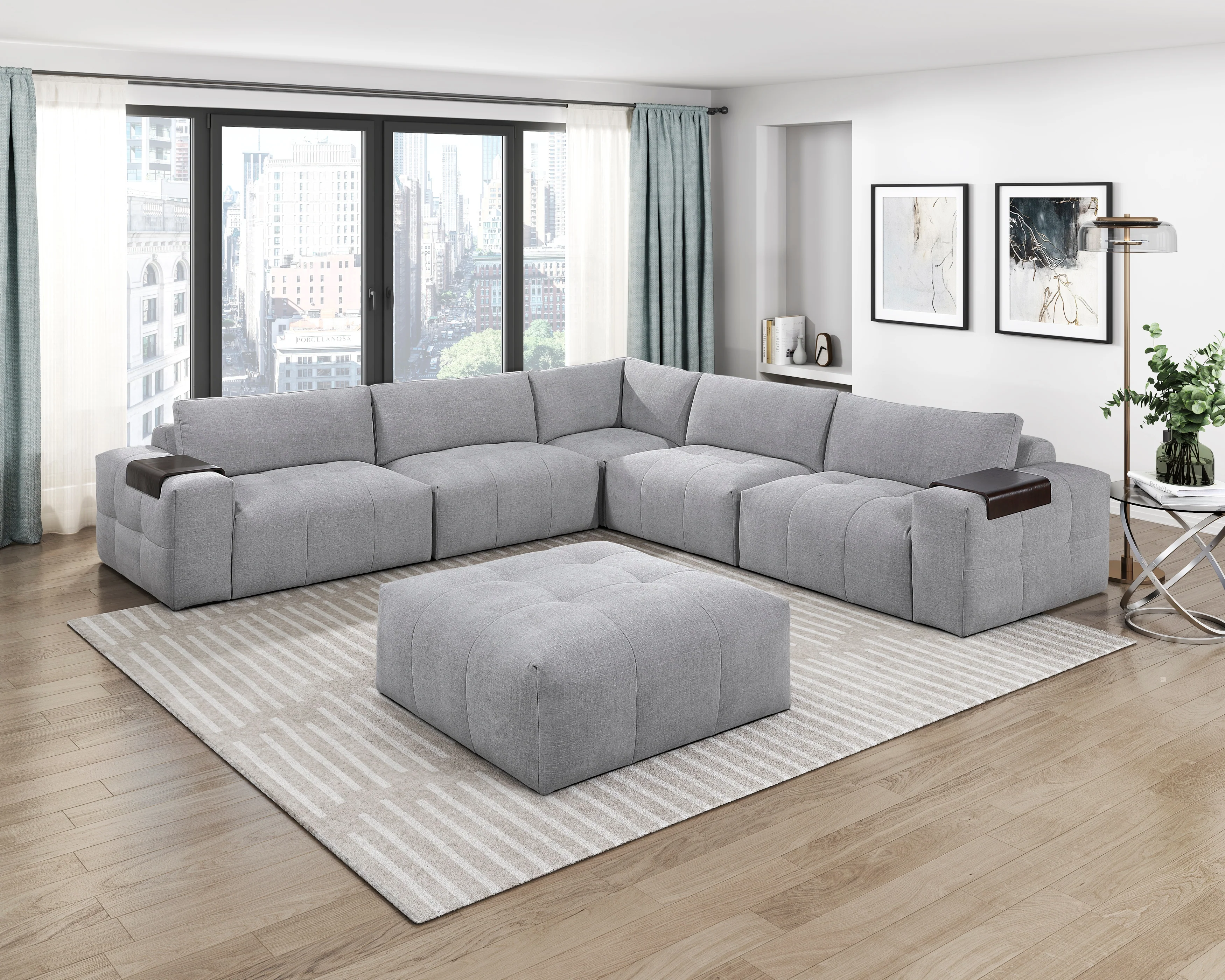 Tidal Ottoman With Caster - Image 2
