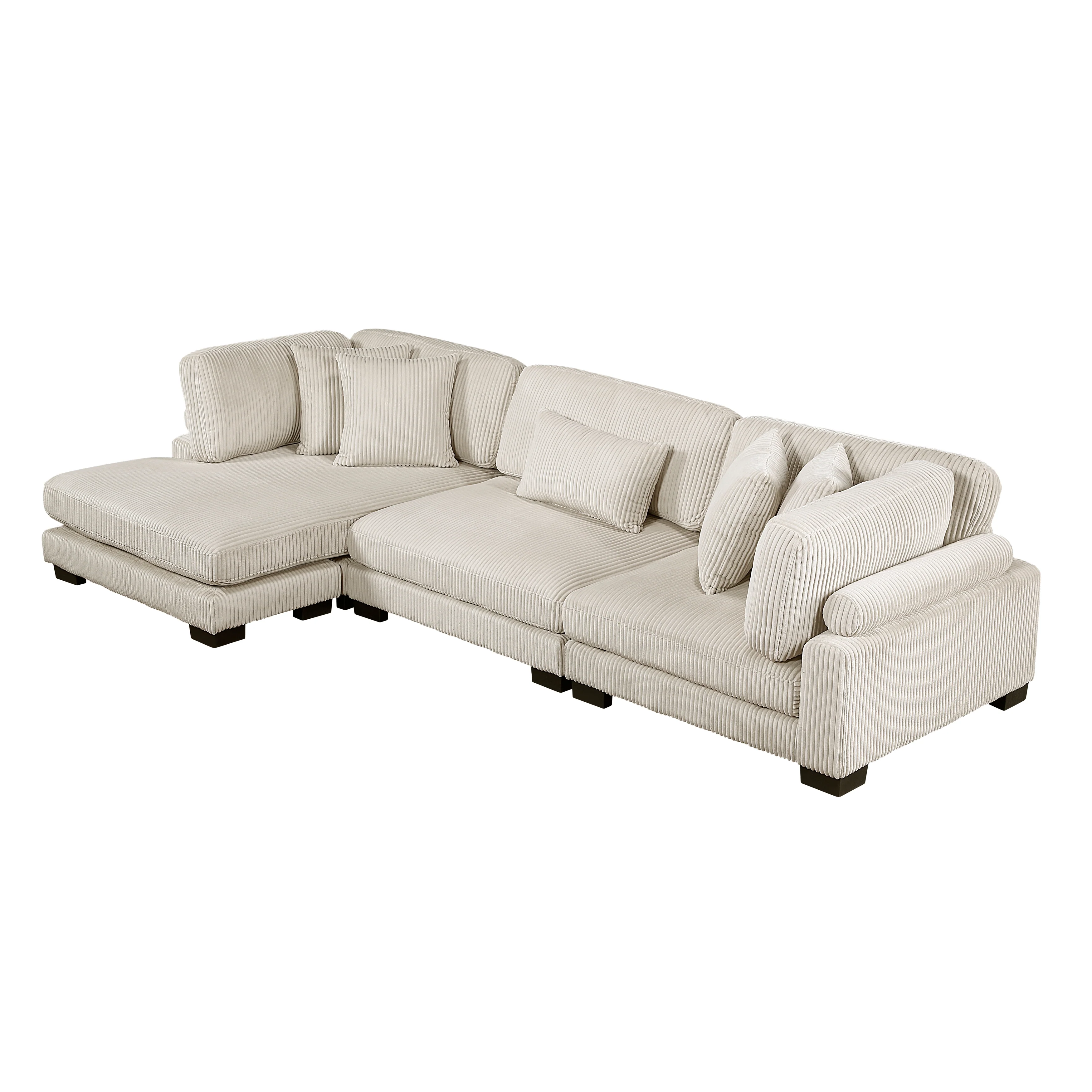 Traverse 3-piece Modular Sectional With Reversible Chaise