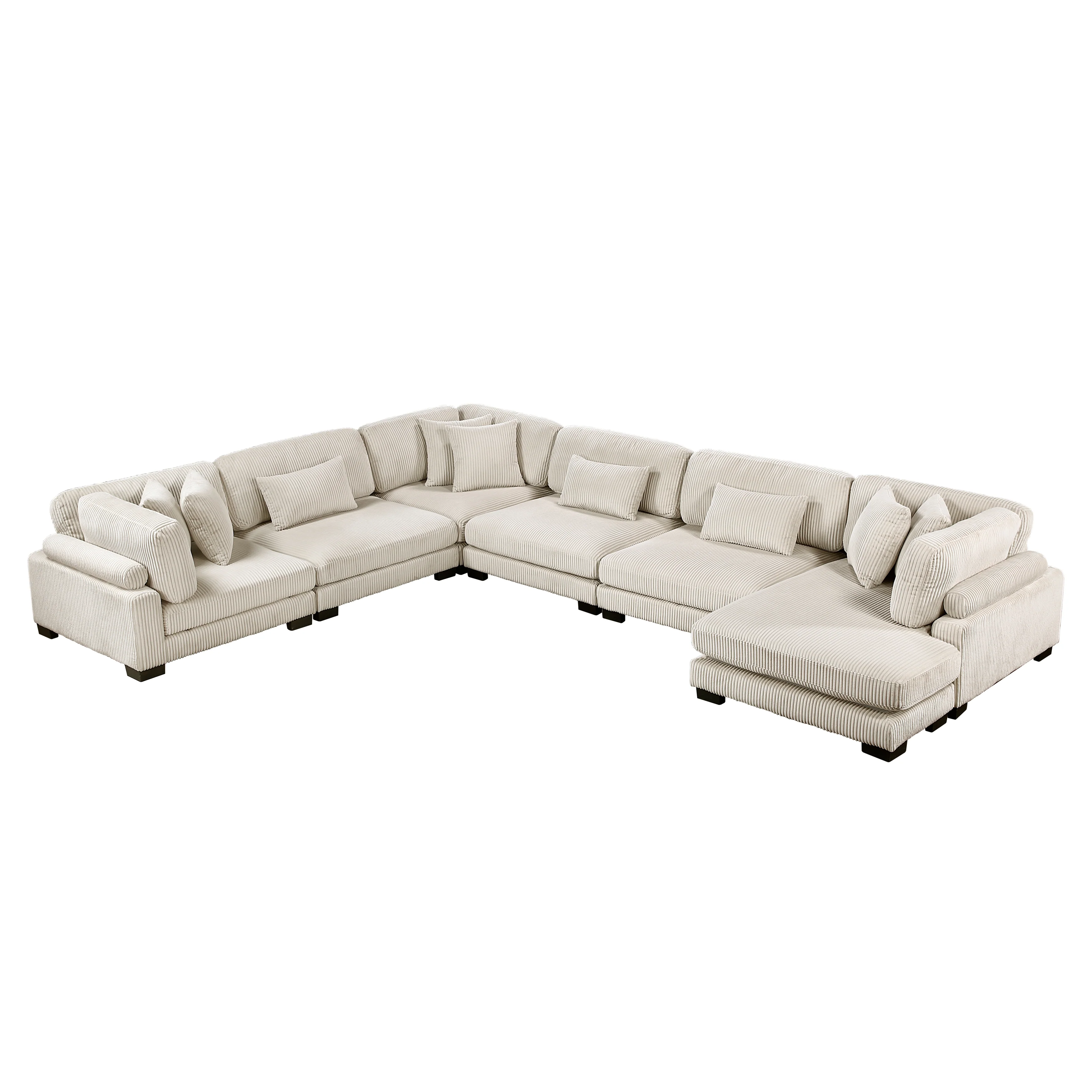 Traverse 6-piece Modular Sectional With Reversible Chaise