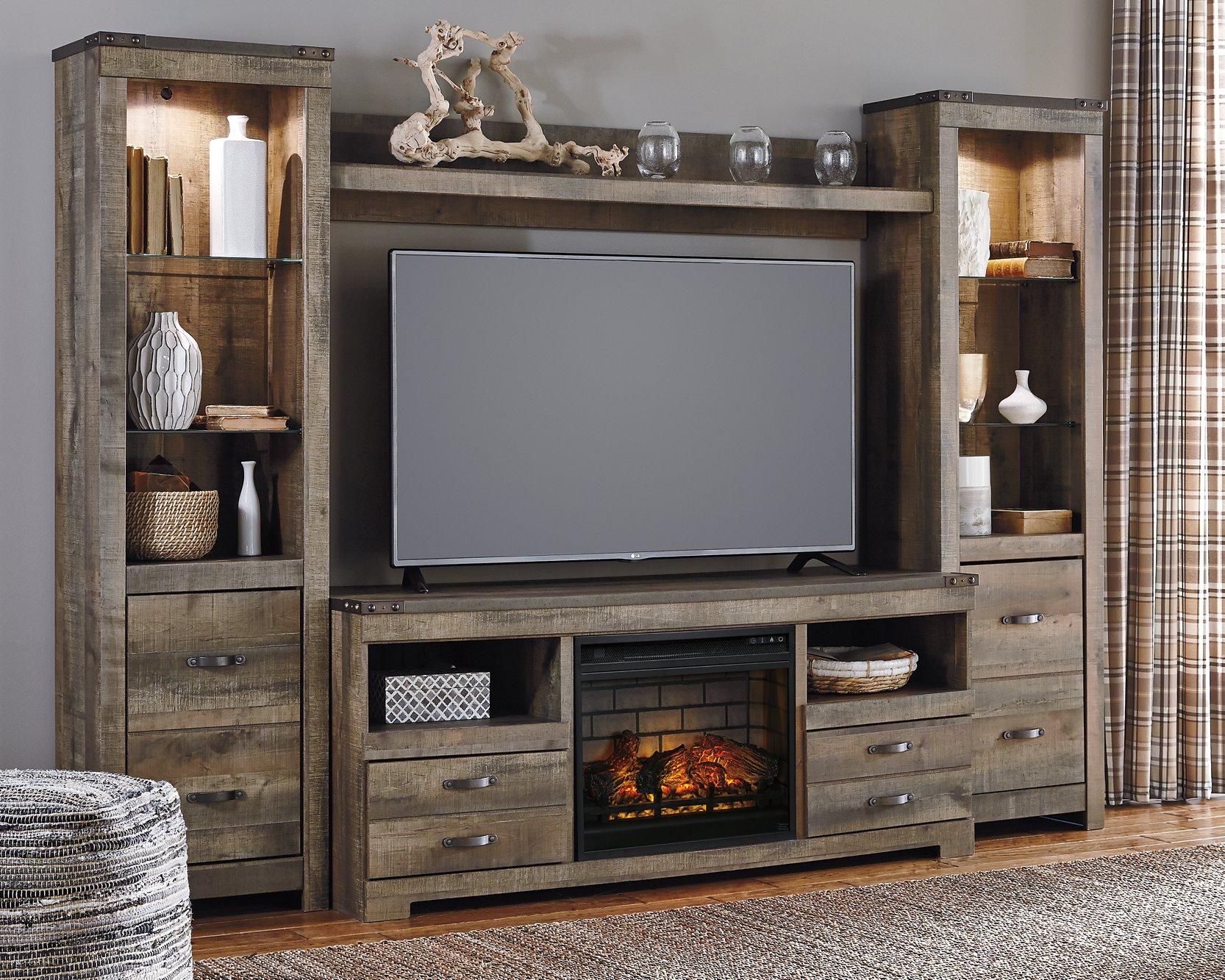 Trinell 4-Piece Entertainment Center with Electric Fireplace - Image 18