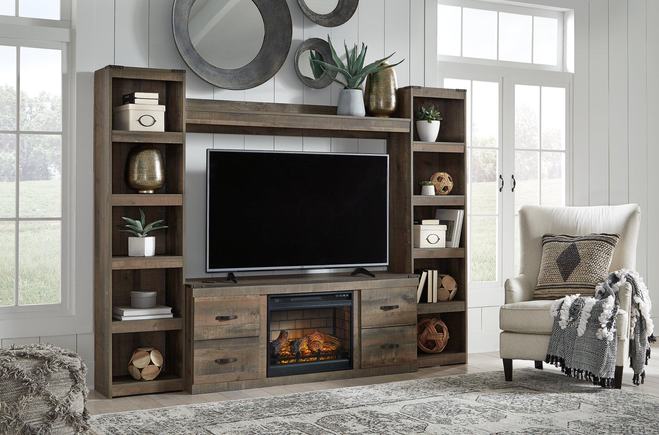 Trinell 4-Piece Entertainment Center with Electric Fireplace - Image 57