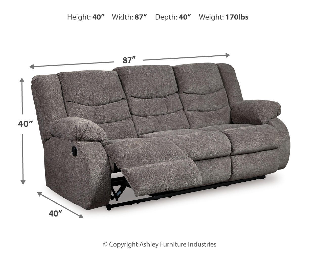 Tulen Reclining Sofa - Image 7