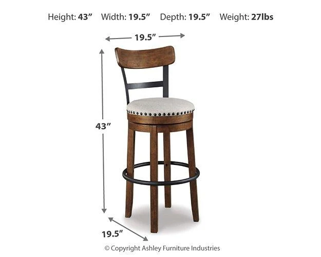 Valebeck Bar Height Bar Stool - Image 7