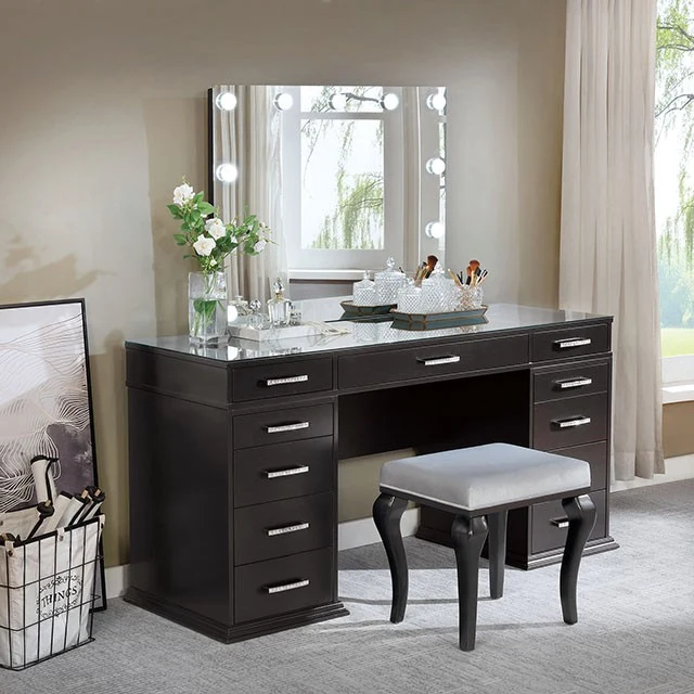 Valentina Vanity Set White & Dark Gray - Image 2