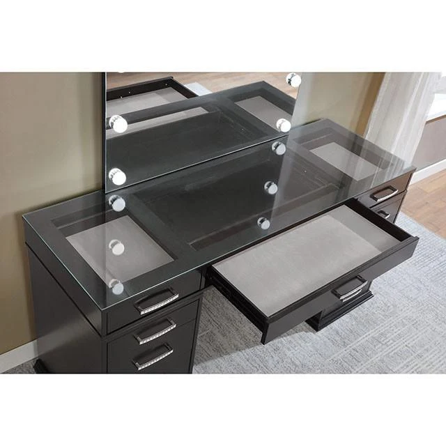 Valentina Vanity Set White & Dark Gray - Image 3