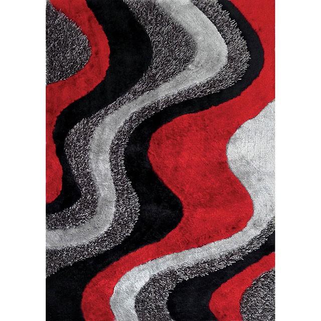 Vancouver Black/Gray/Red 5' X 7' Area Rug - Image 2