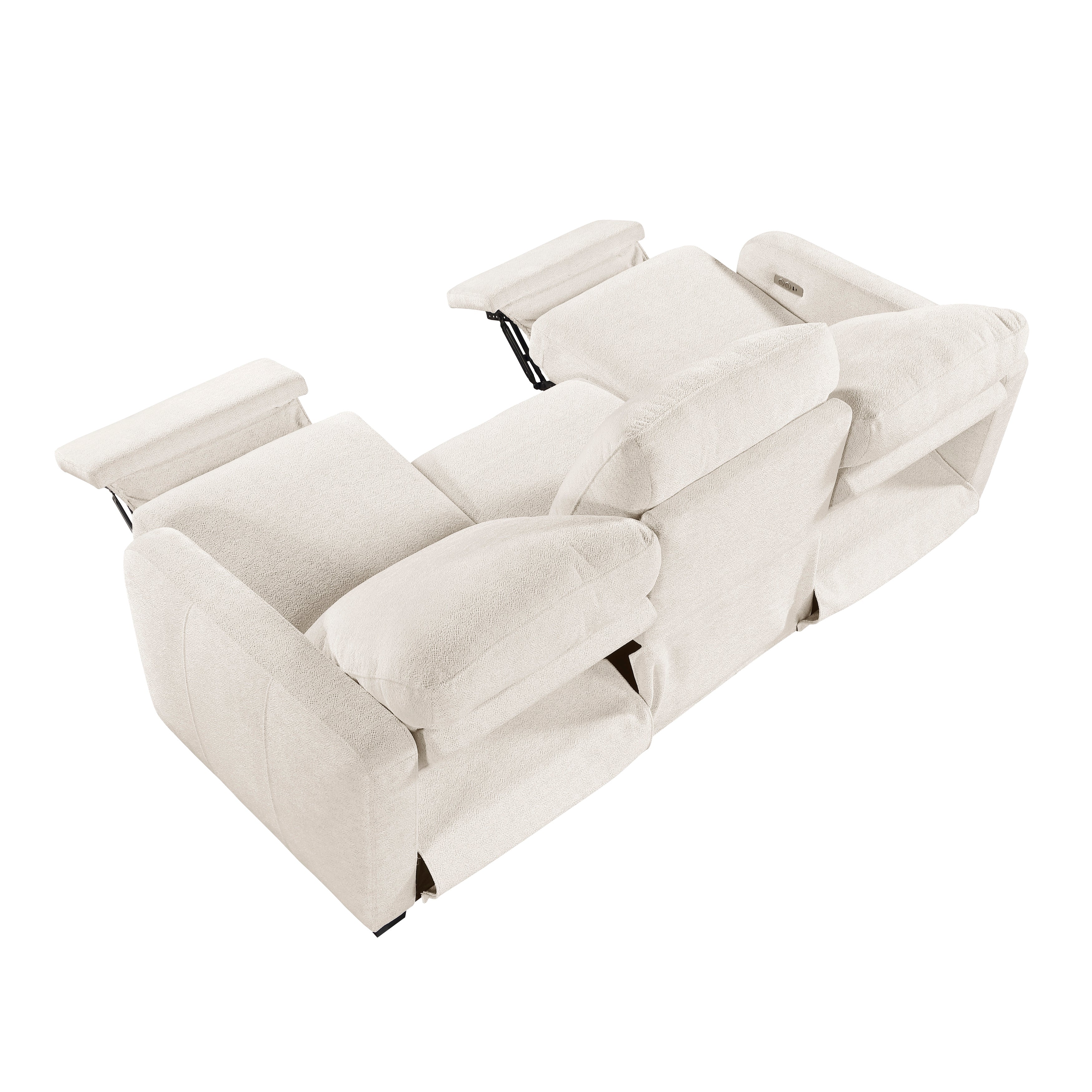 Vera Power Double Reclining Sofa With USB Charging Ports - Image 5
