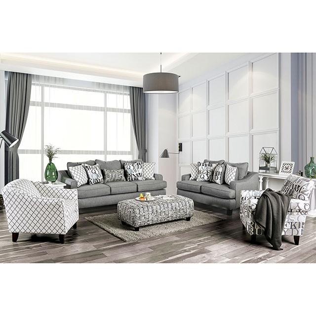 Verne Bluish Gray Love Seat - Image 2