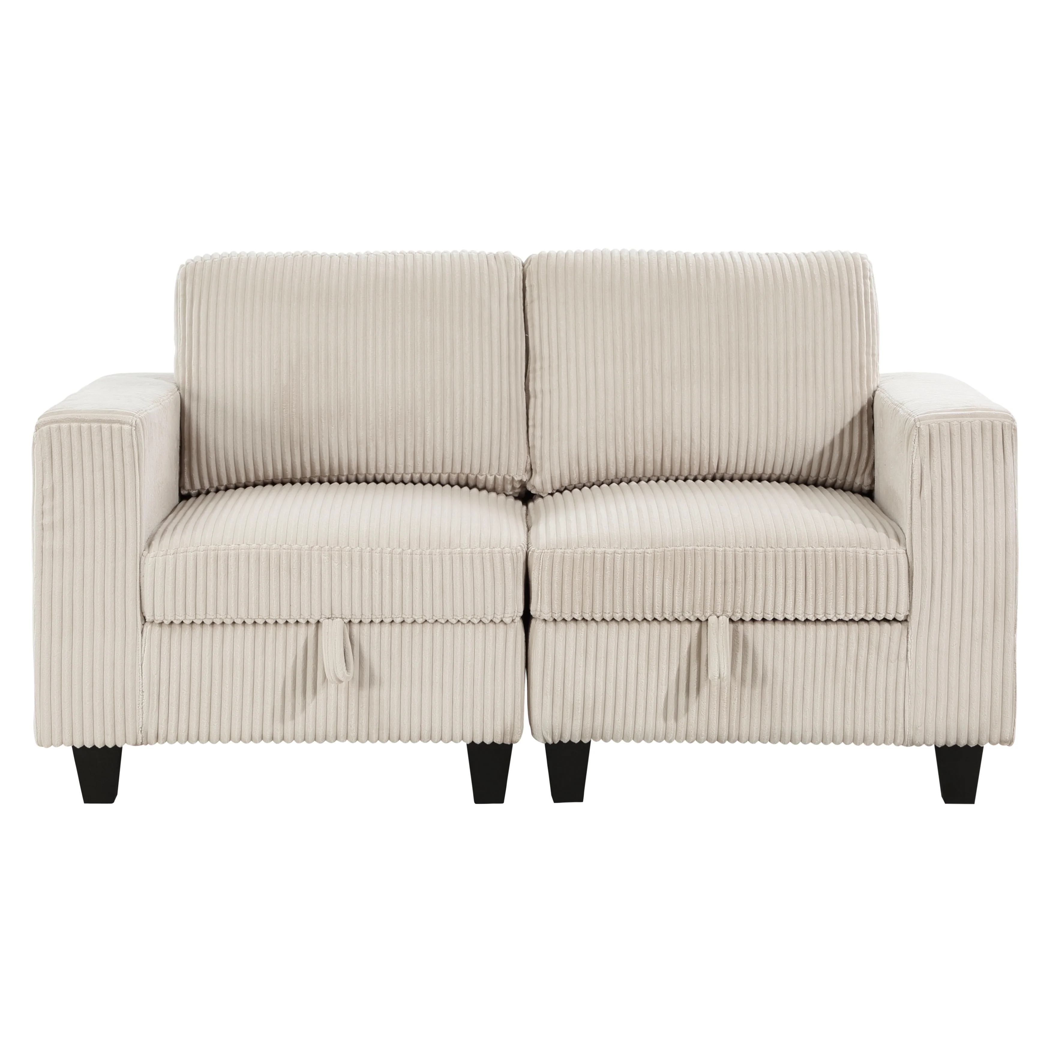 Walterboro love Seat With Storage, Storage Pouches And Charging Ports