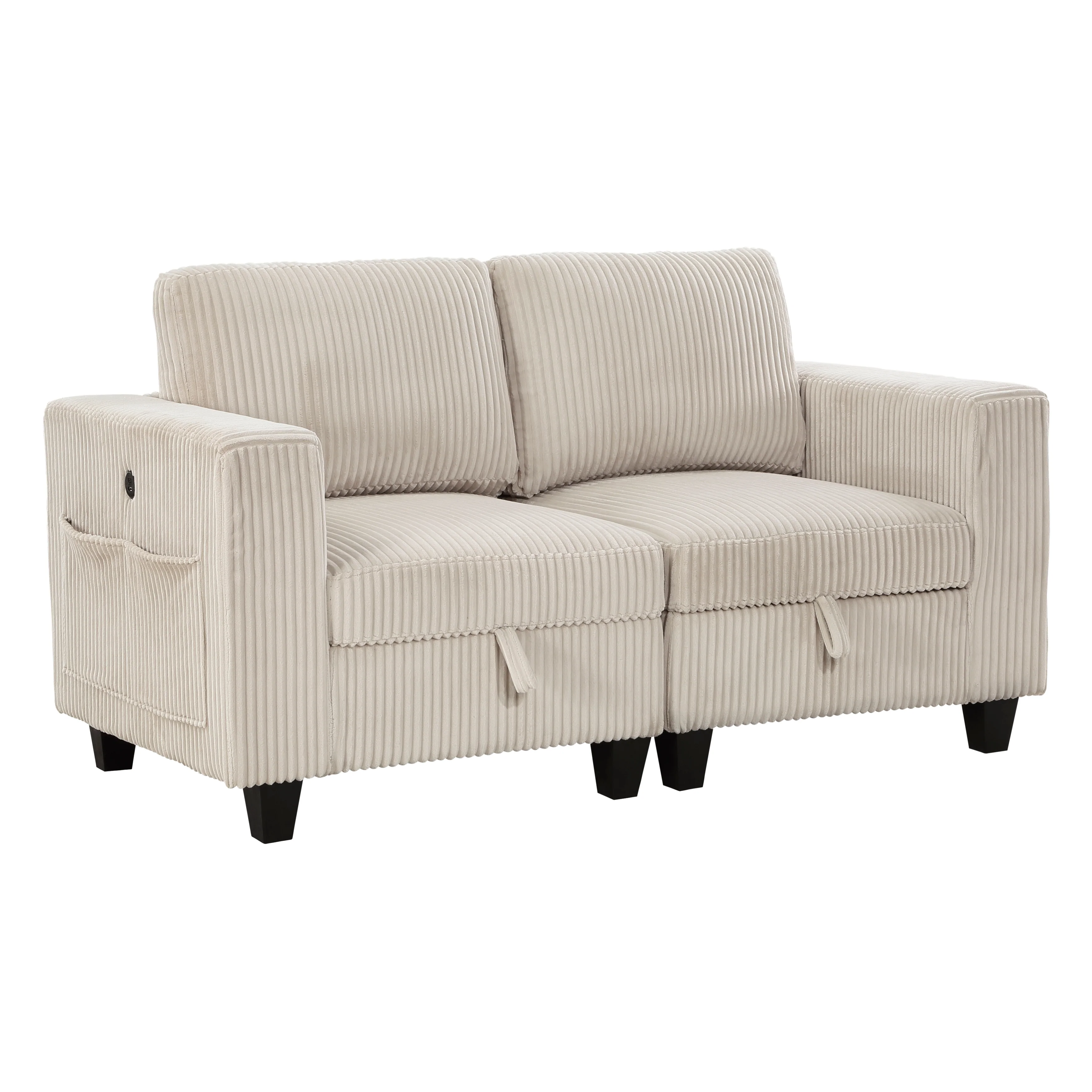 Walterboro love Seat With Storage, Storage Pouches And Charging Ports - Image 6
