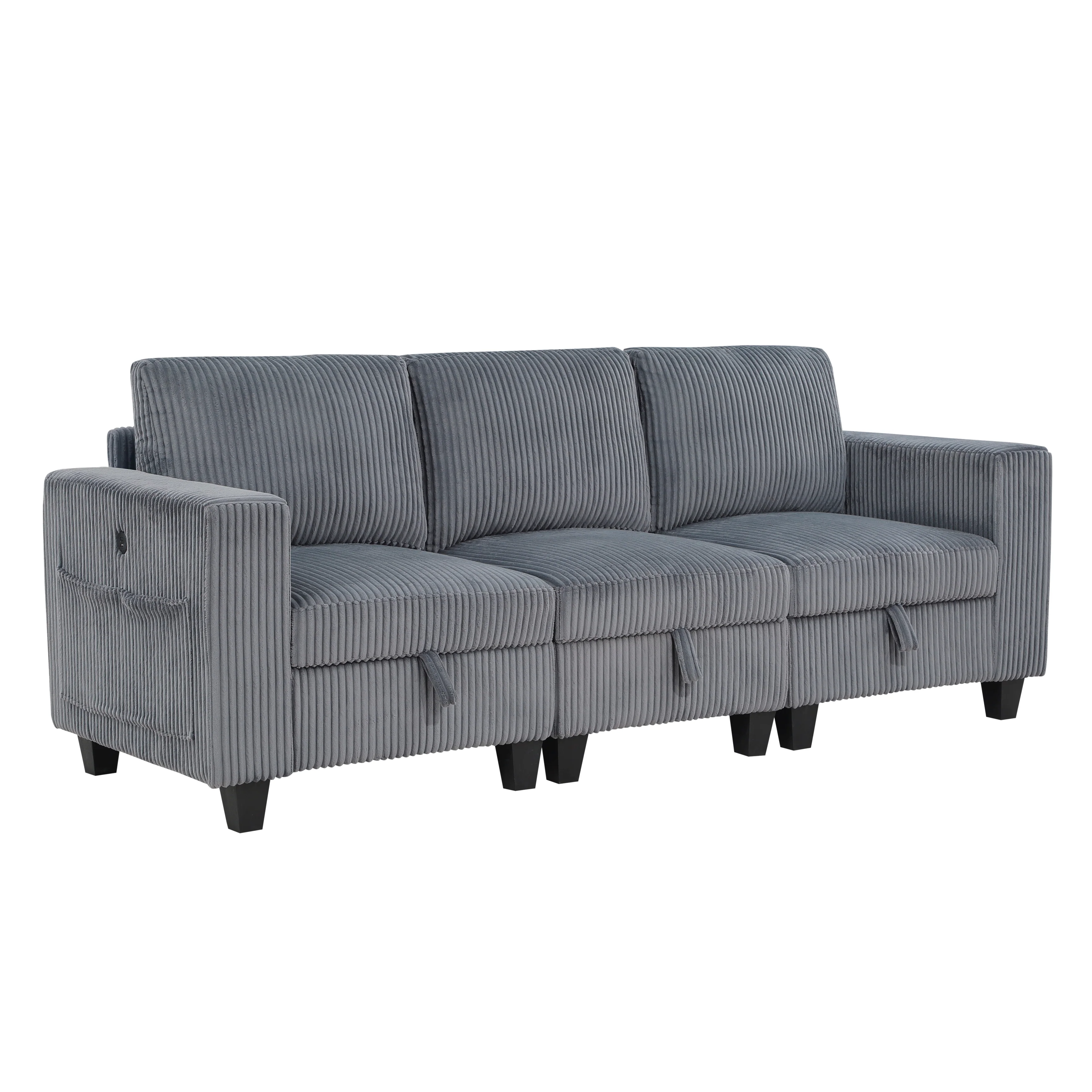 Walterboro sofa With Storage, Storage Pouches And Charging Ports - Image 15