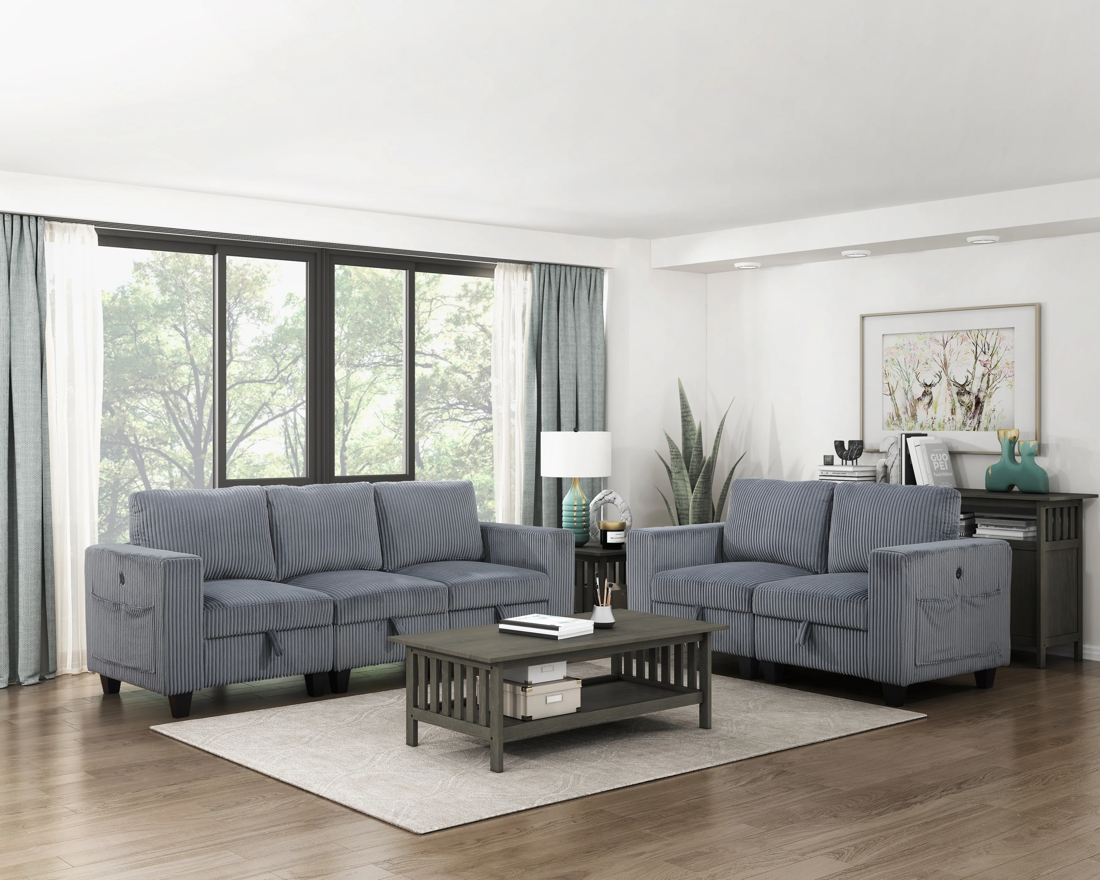Walterboro sofa With Storage, Storage Pouches And Charging Ports - Image 5