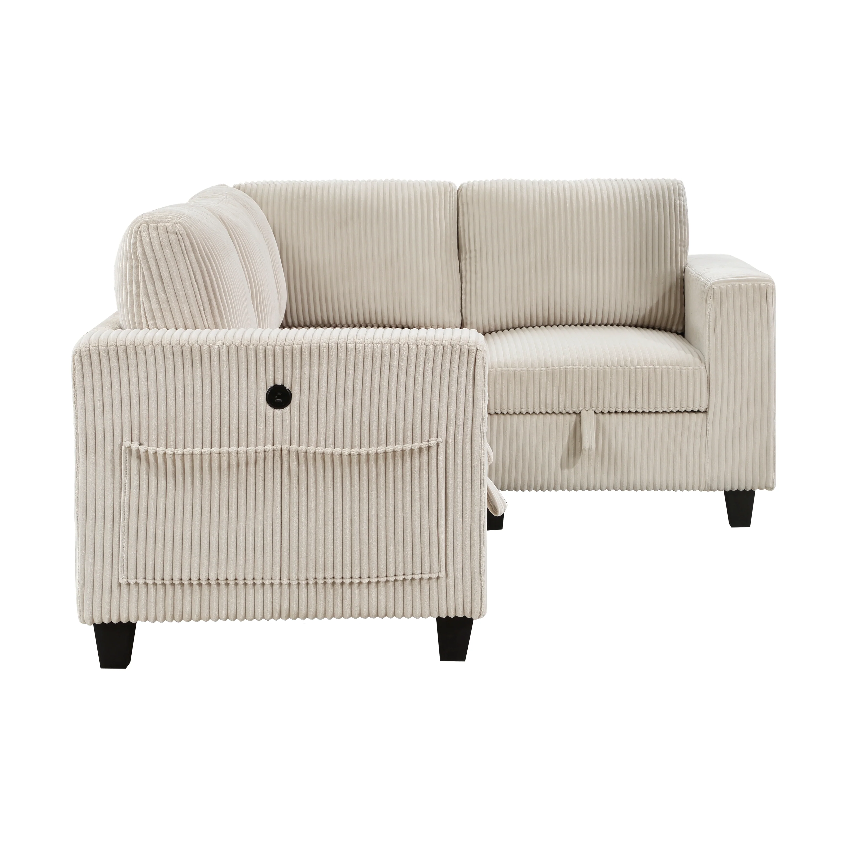 Walterboro 4-piece Sectional With Storage, Storage Pouches And Charging Ports - Image 11