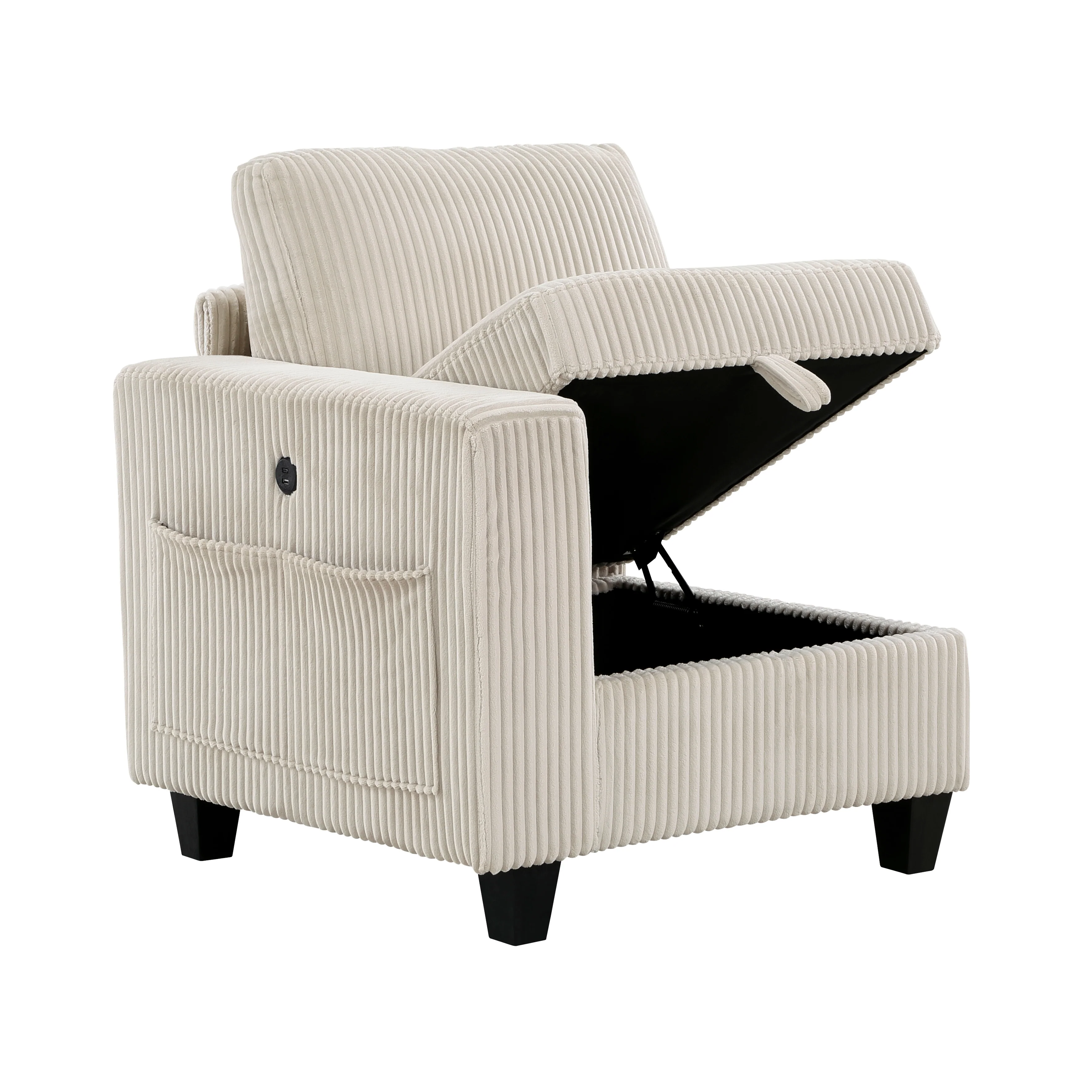 Walterboro 4-piece Sectional With Storage, Storage Pouches And Charging Ports - Image 6