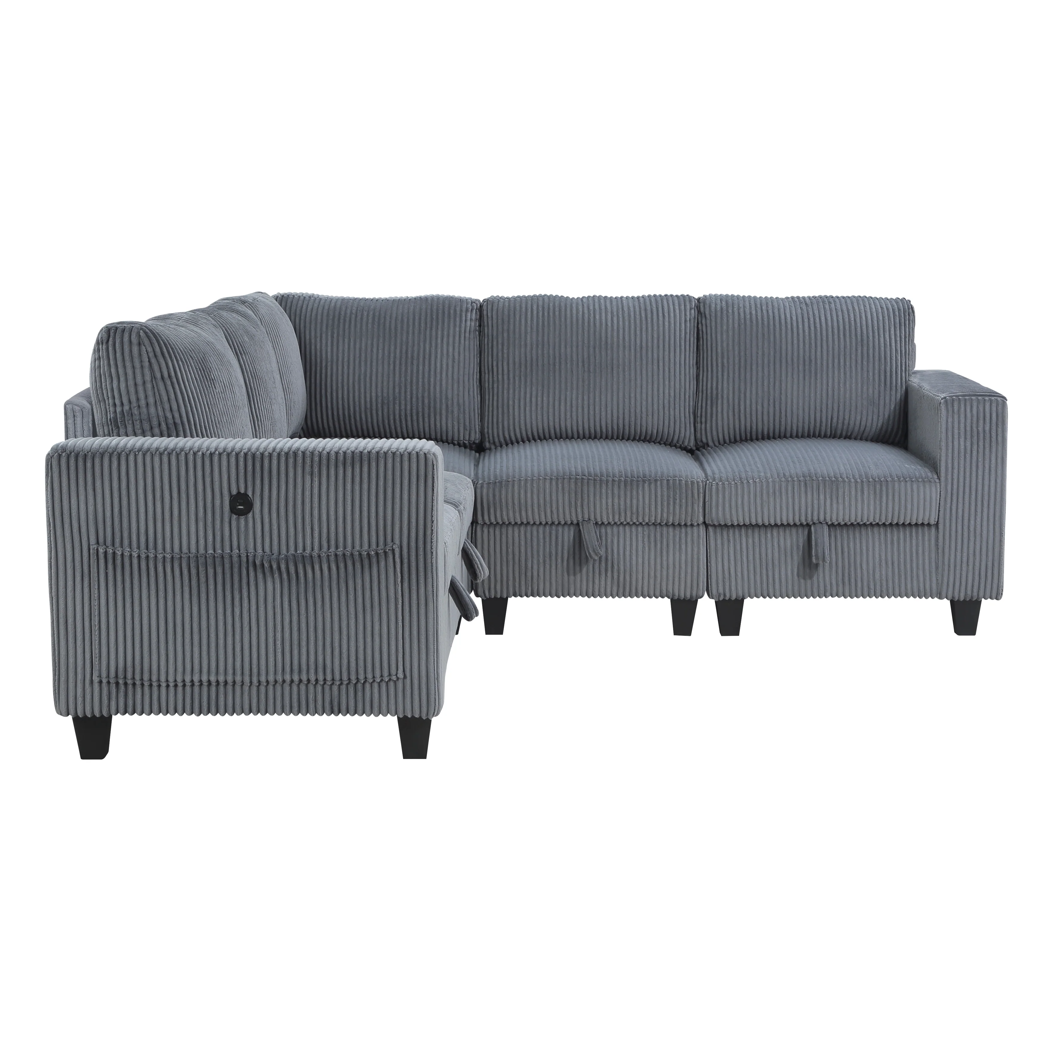 Walterboro 5-piece Sectional With Storage, Storage Pouches And Charging Ports - Image 14
