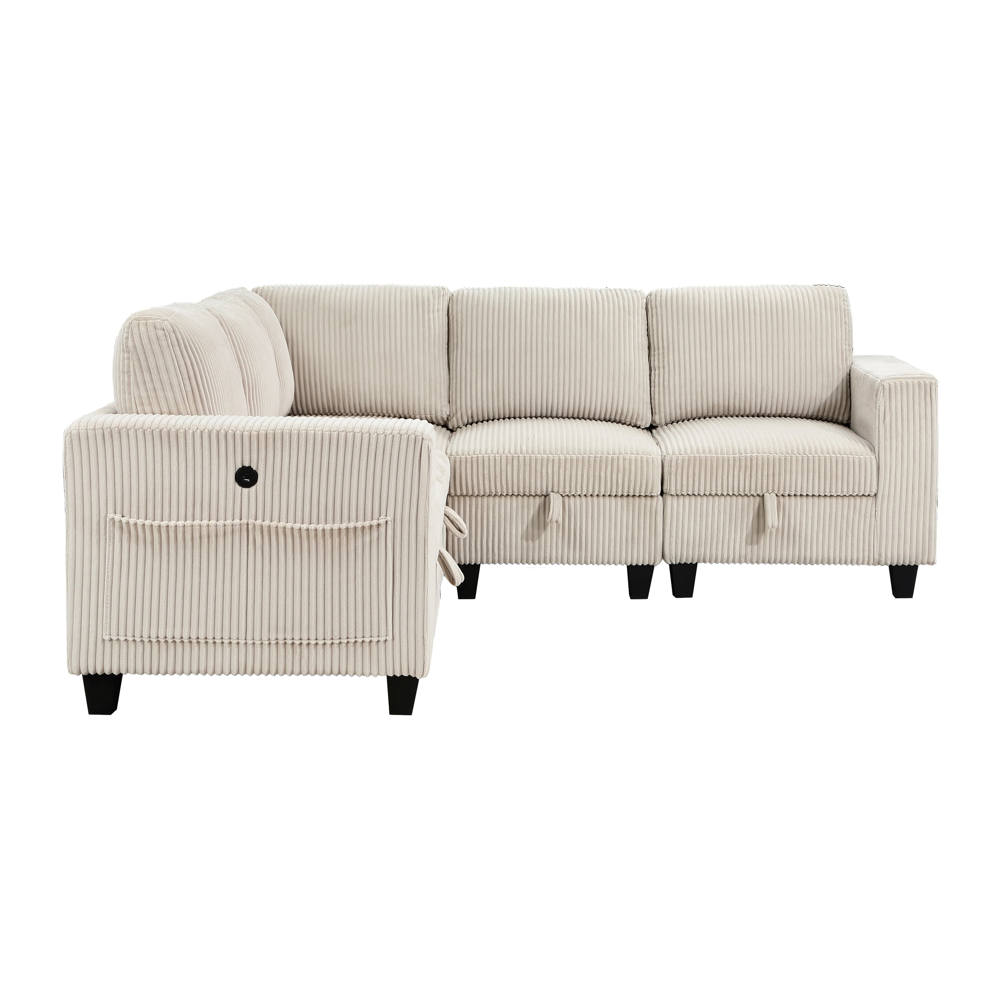 Walterboro 5-piece Sectional With Storage, Storage Pouches And Charging Ports - Image 9