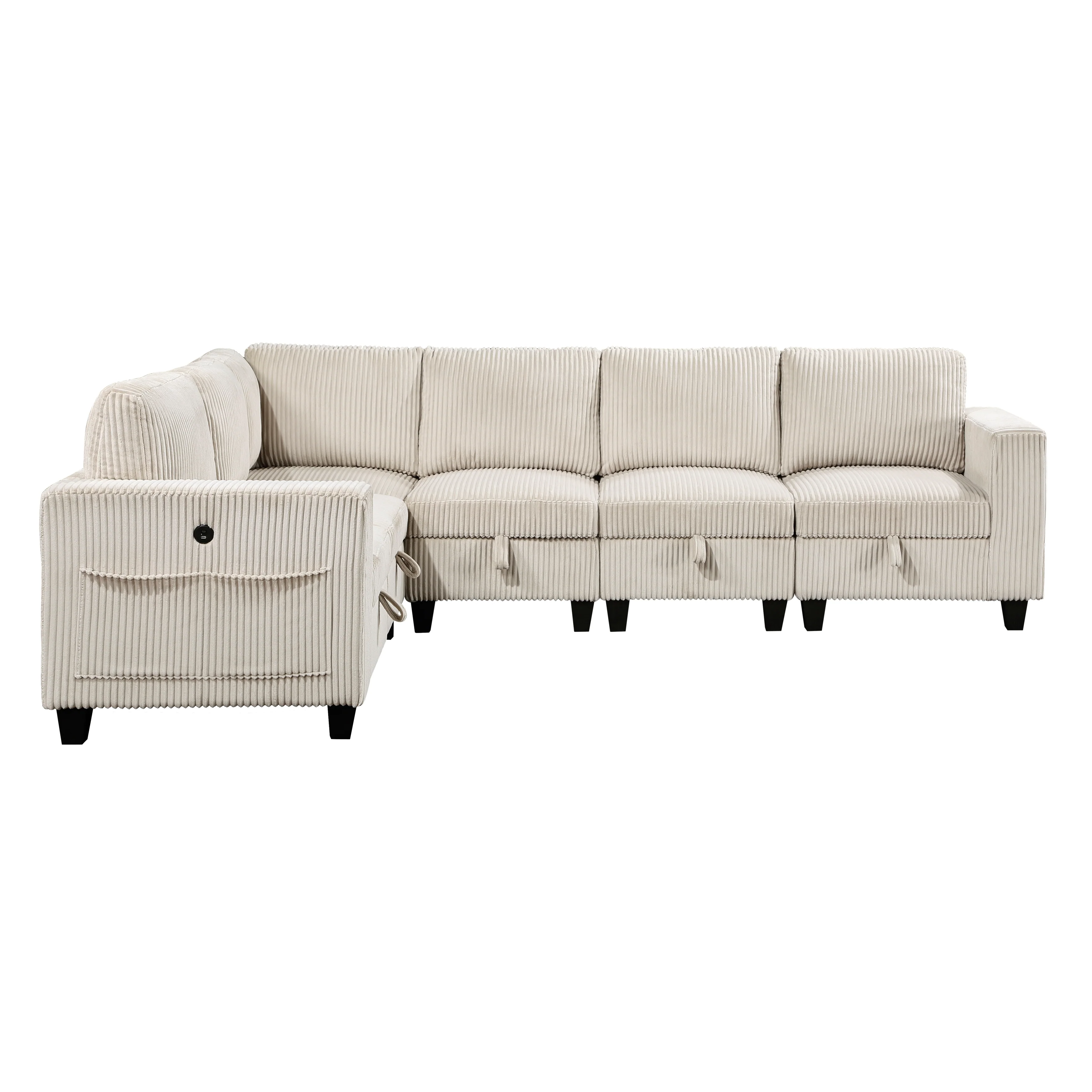 Walterboro 6-piece Sectional With Storage, Storage Pouches And Charging Ports - Image 7