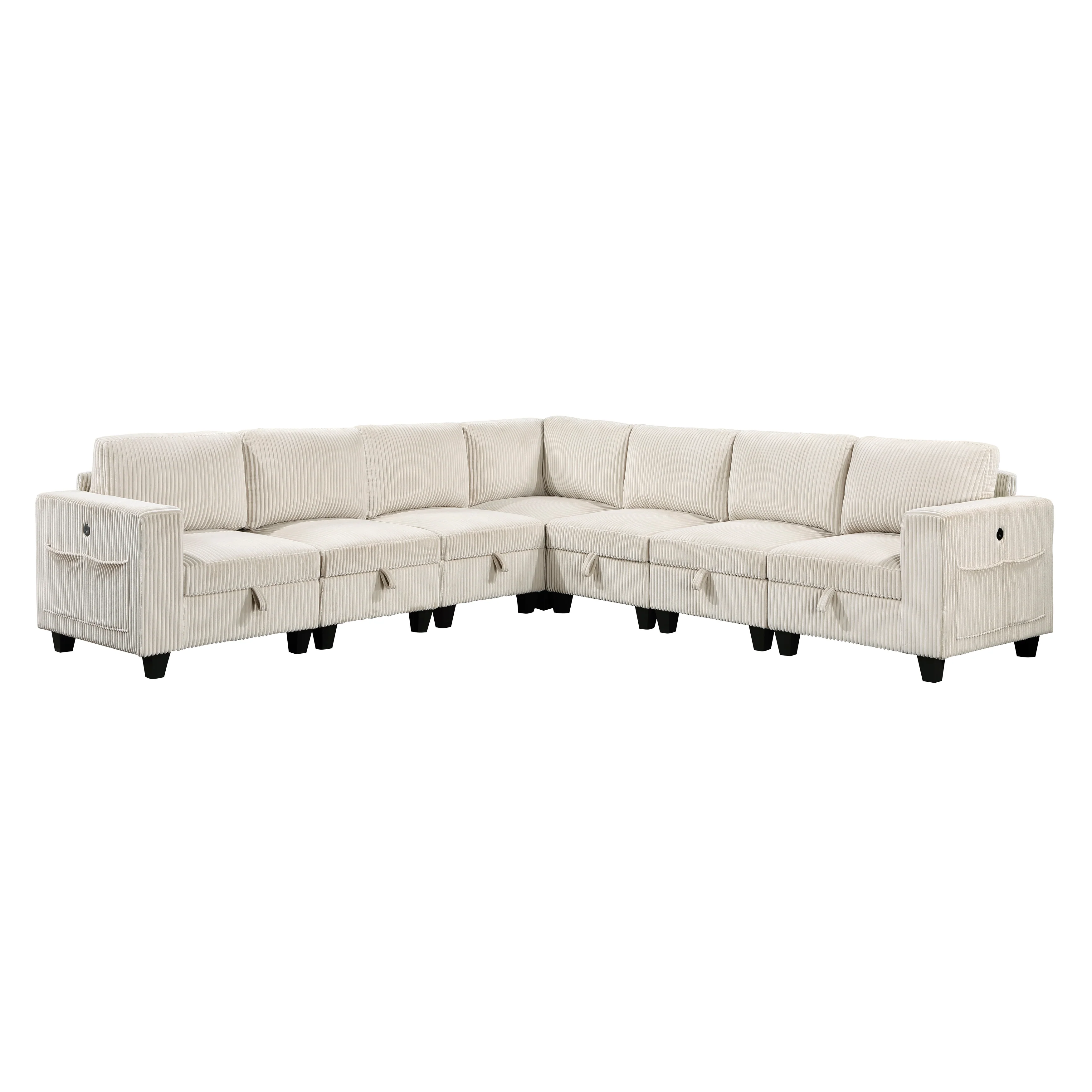 Walterboro 7-piece Sectional With Storage, Storage Pouches And Charging Ports - Image 11