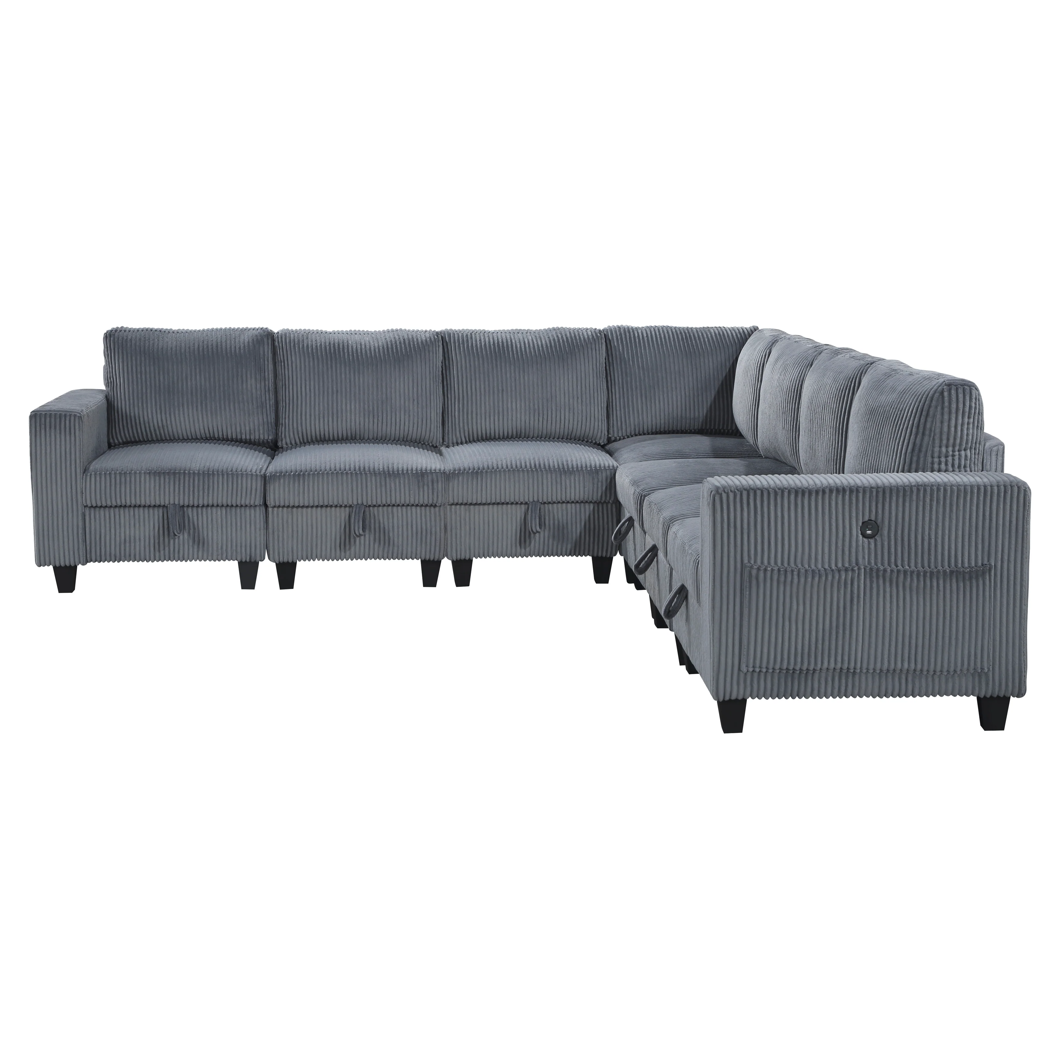 Walterboro 7-piece Sectional With Storage, Storage Pouches And Charging Ports - Image 14