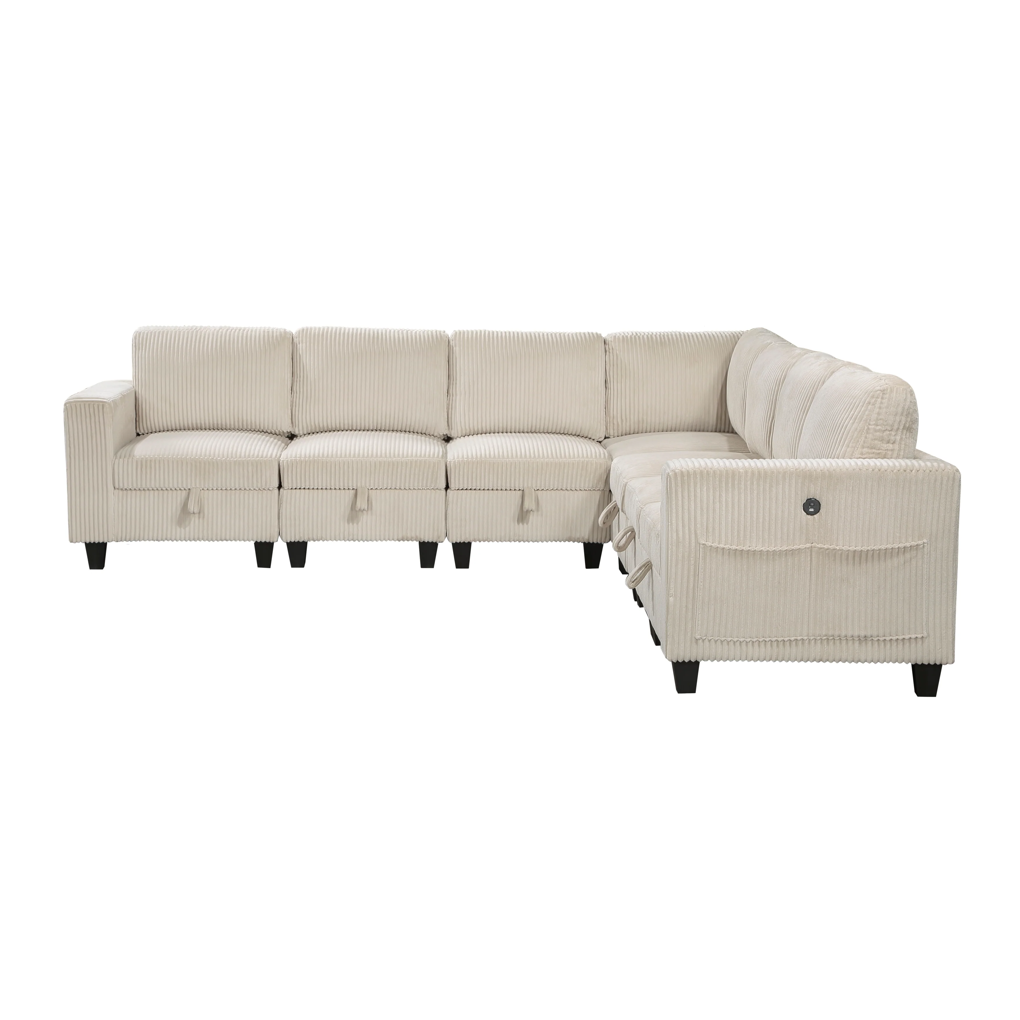 Walterboro 7-piece Sectional With Storage, Storage Pouches And Charging Ports - Image 9
