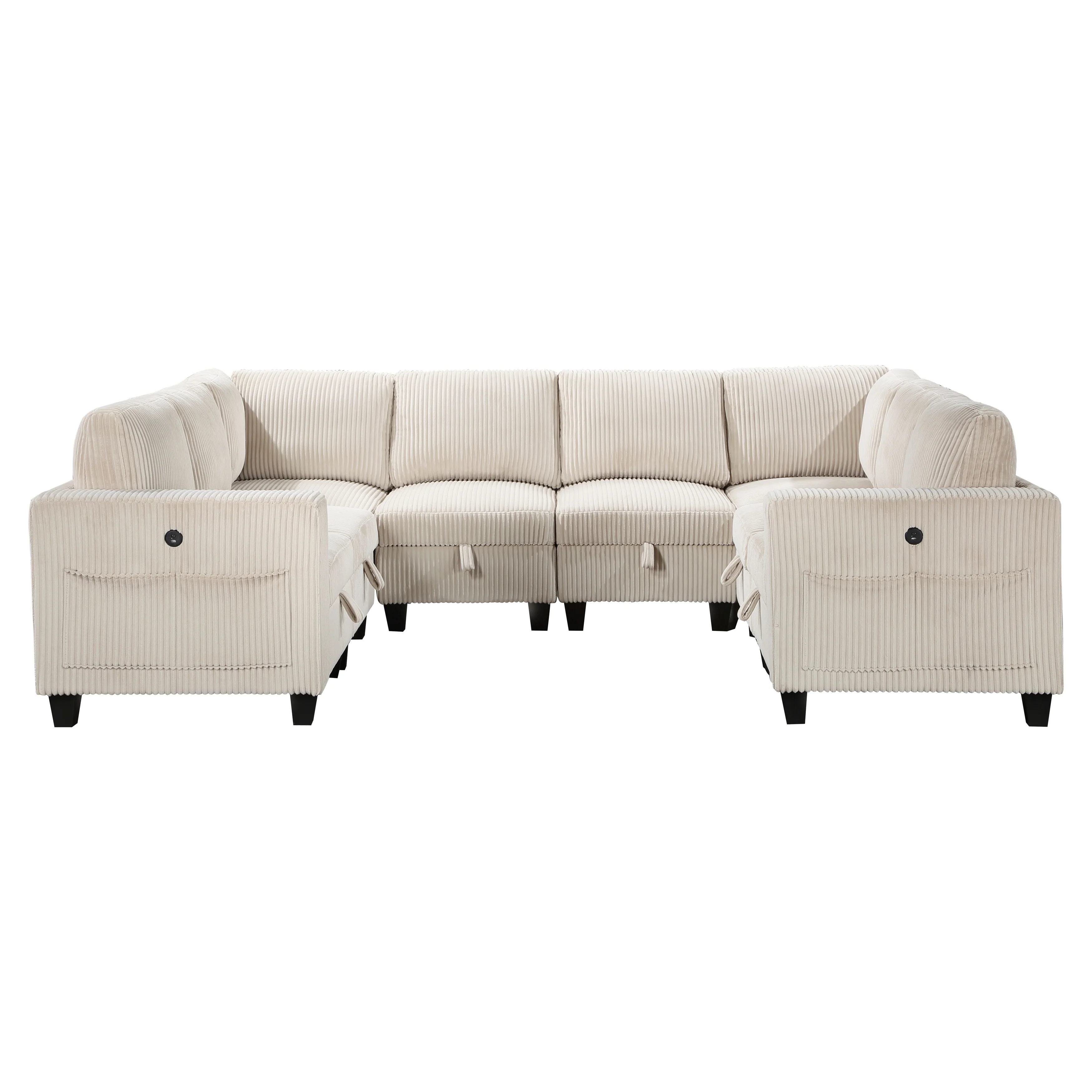 Walterboro 8-piece Sectional With Storage, Storage Pouches And Charging Ports - Image 2