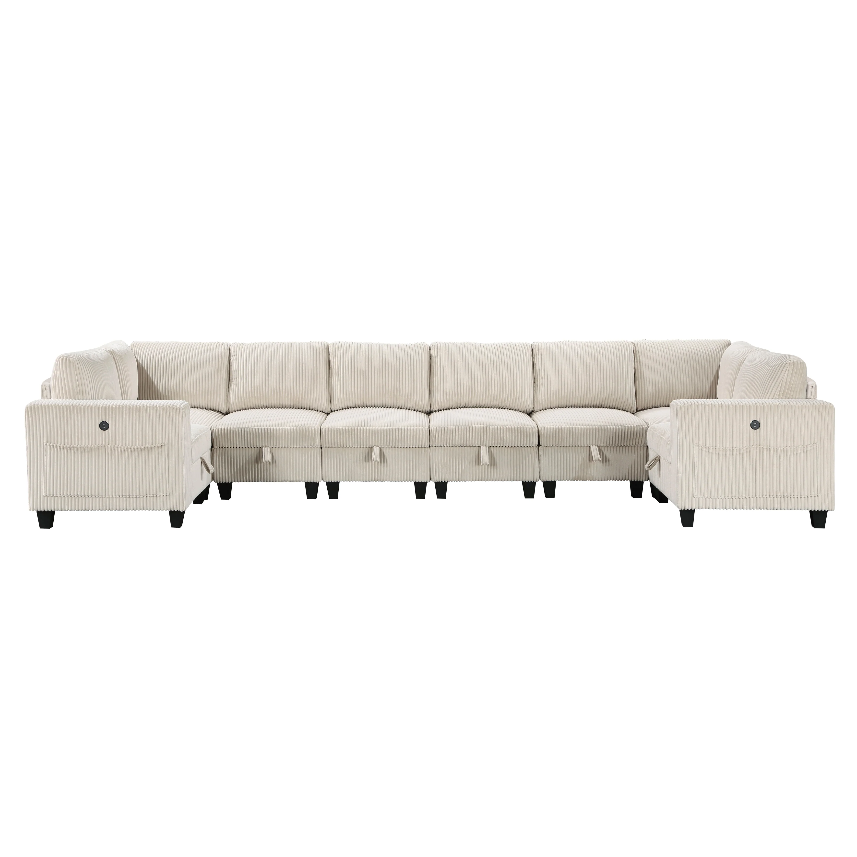 Walterboro 8-piece Sectional With Storage, Storage Pouches And Charging Ports - Image 6