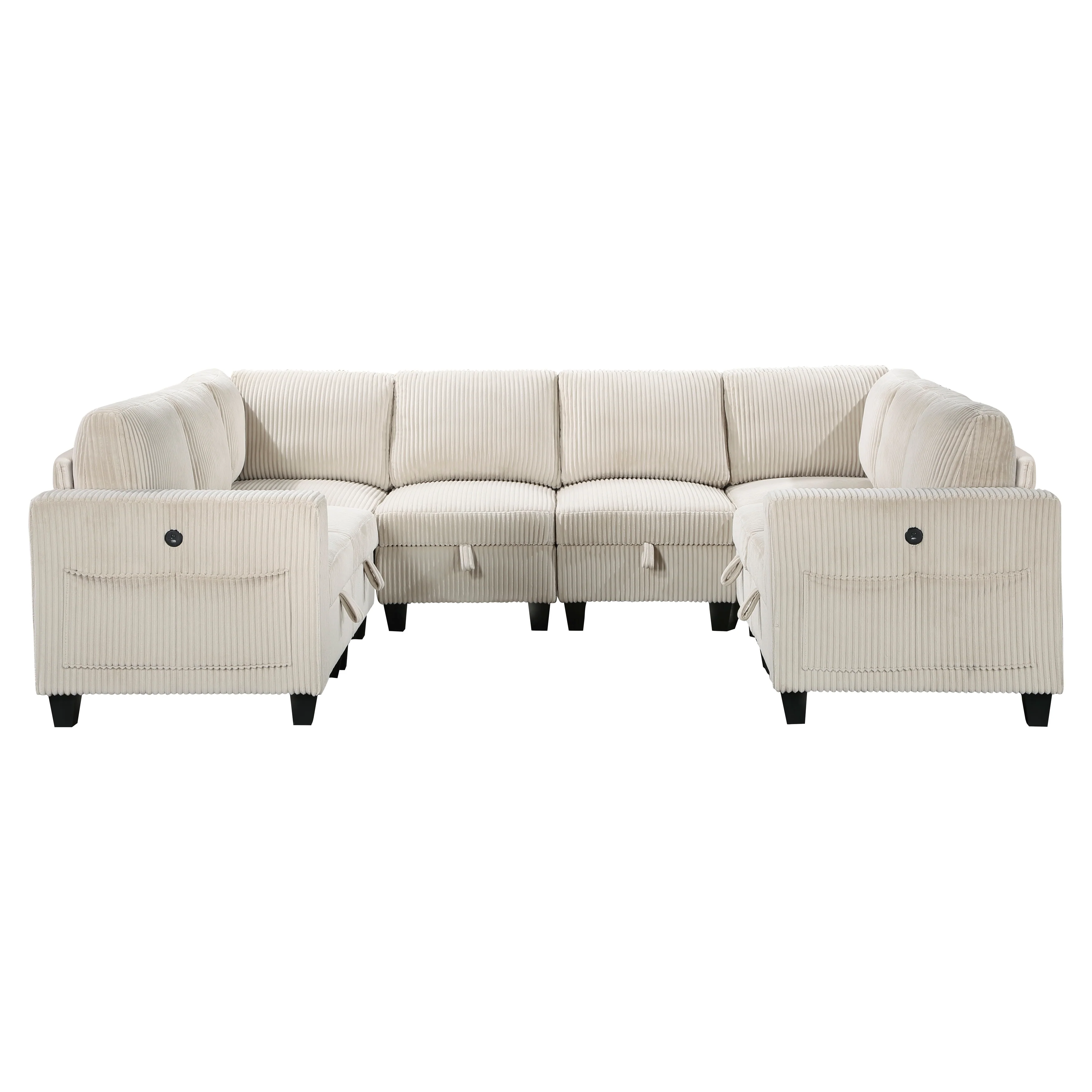 Walterboro 8-piece Sectional With Storage, Storage Pouches And Charging Ports - Image 7