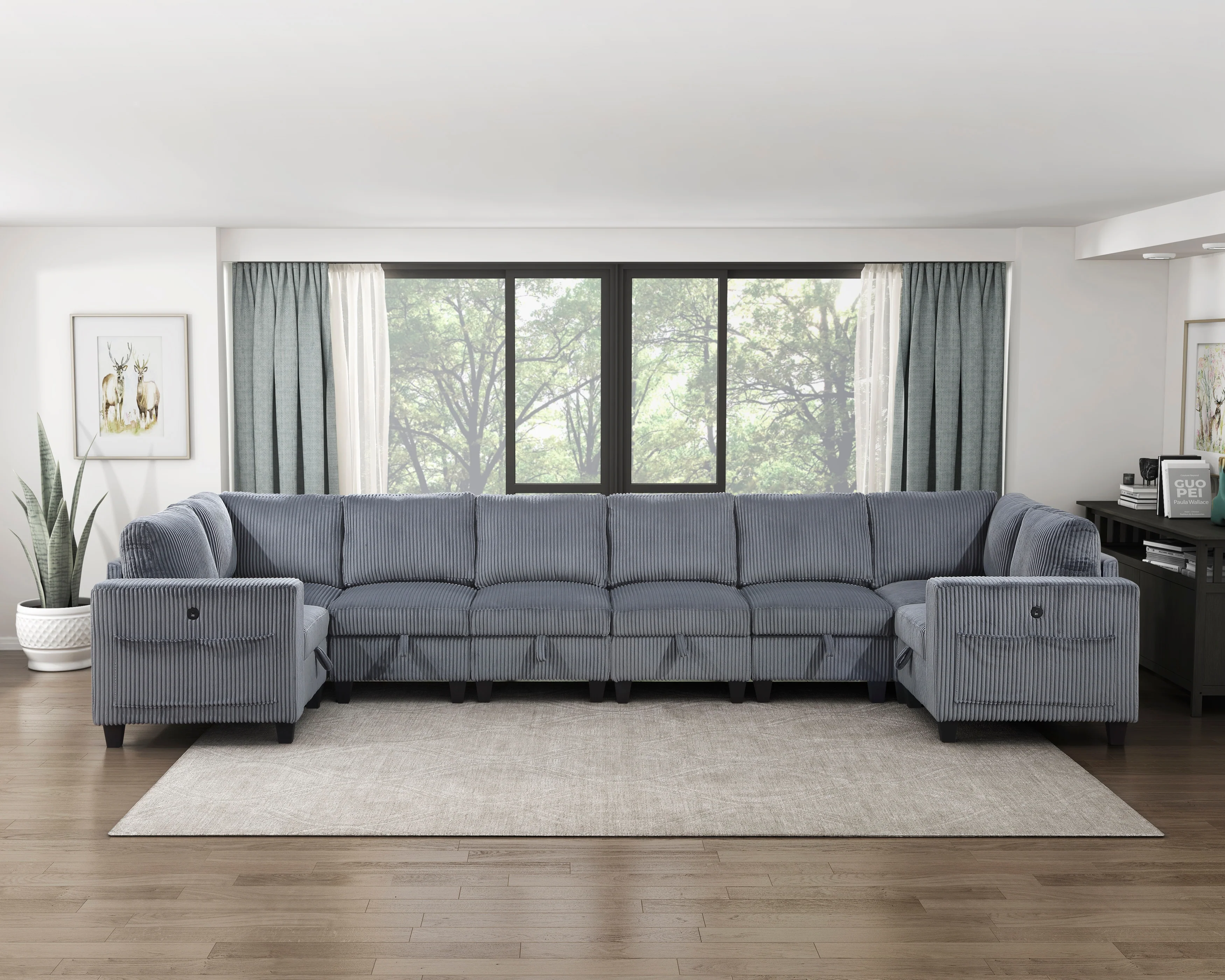 Walterboro Chair With One Arm, Storage, Storage Pouch And Charging Ports - Image 14