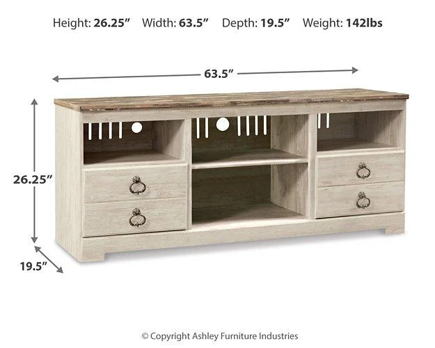 Willowton 64" TV Stand with Electric Fireplace - Image 11