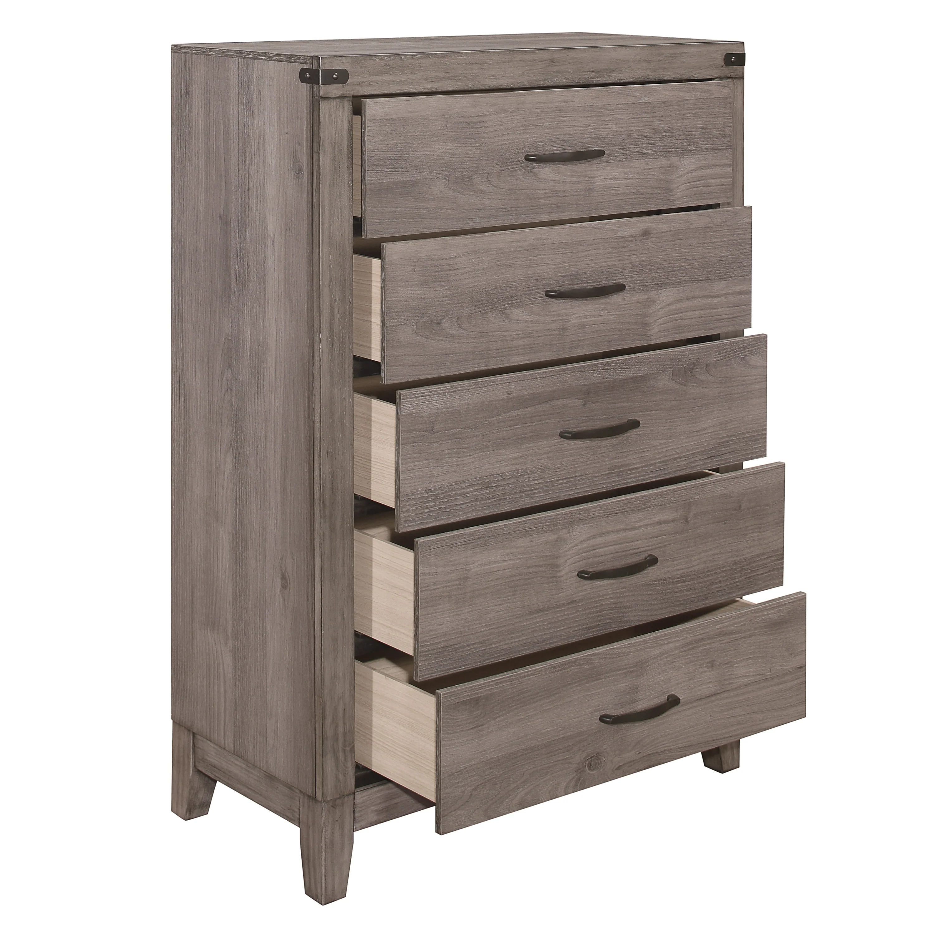 Woodrow Twin Bed Set with Black Wall Panel - Image 8