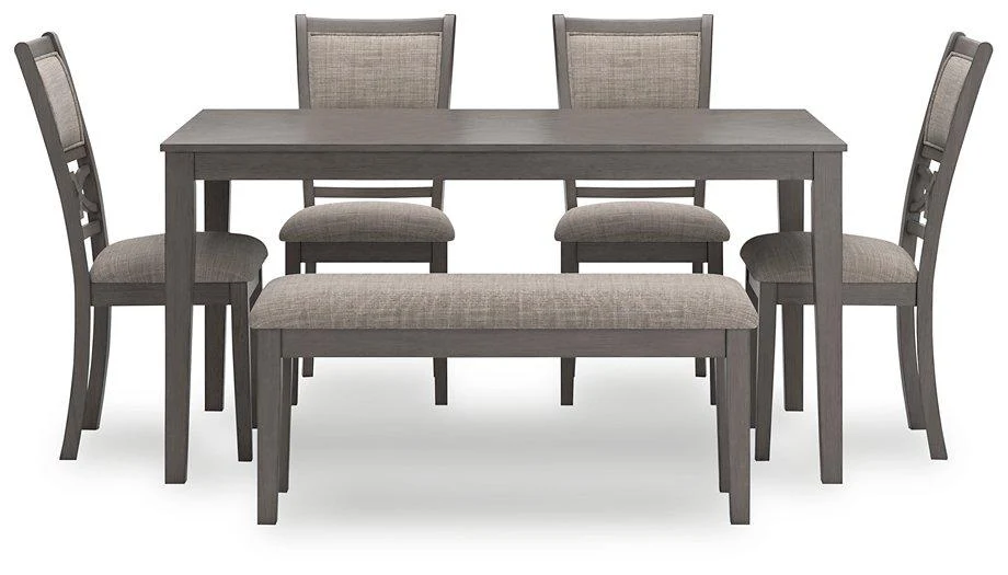 Wrenning Dining Table and 4 Chairs and Bench (Set of 6) - Image 4