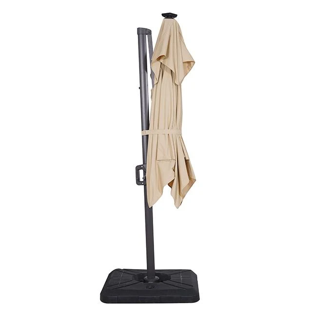 Xico 8 Ft Square Umbrella w/ Double Top w/ LED Light + 37" Large Base - Image 3