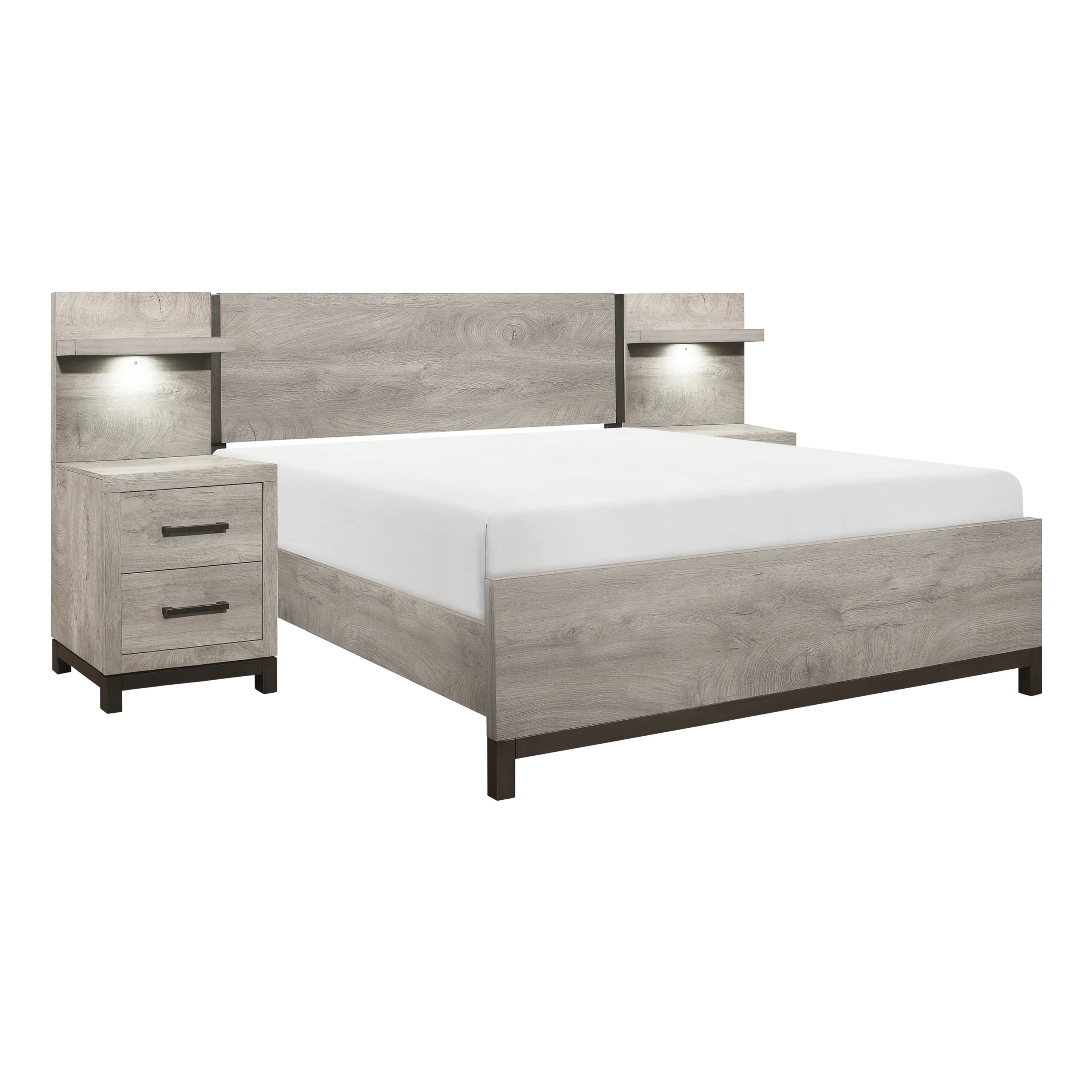 Zephyr 5pc Set Wall Bed (qb+2ns+2ns-p) - Image 2