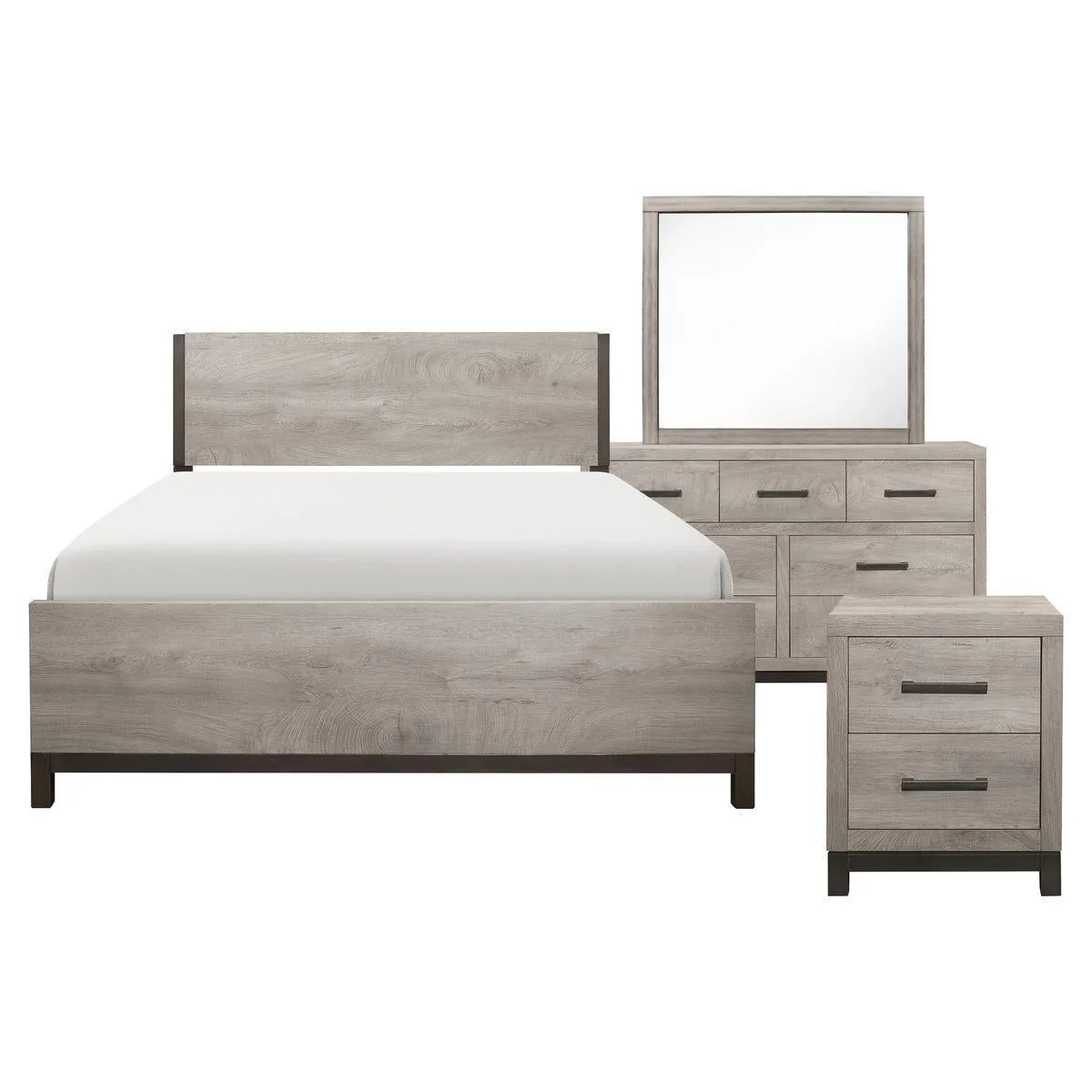 Zephyr 4 & 5 Piece Bed Set Natural & Oak
