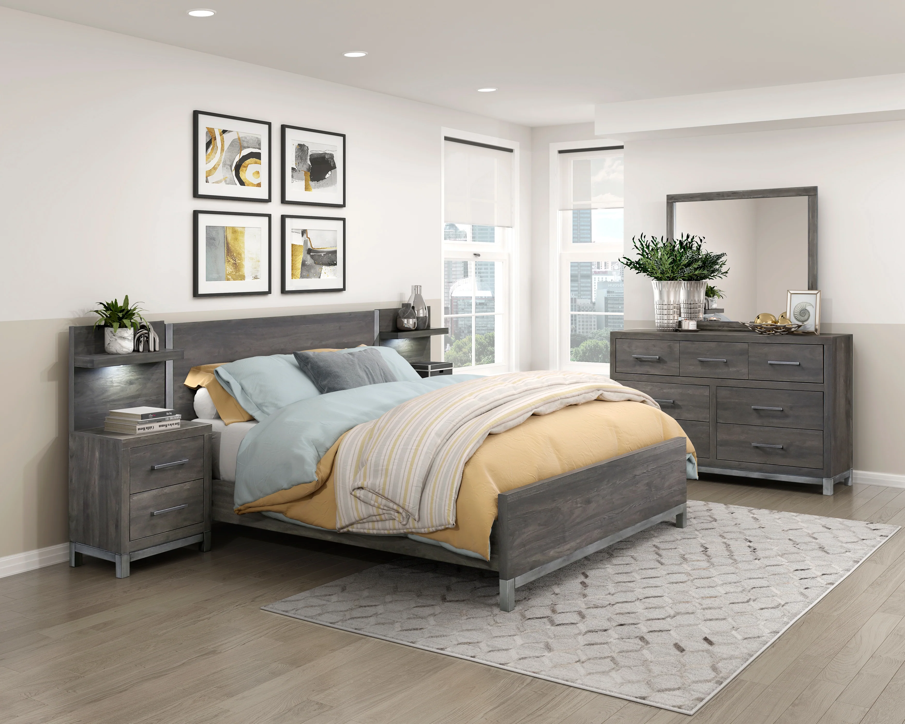 Zephyr Night Stand with Wall Panel - Image 2