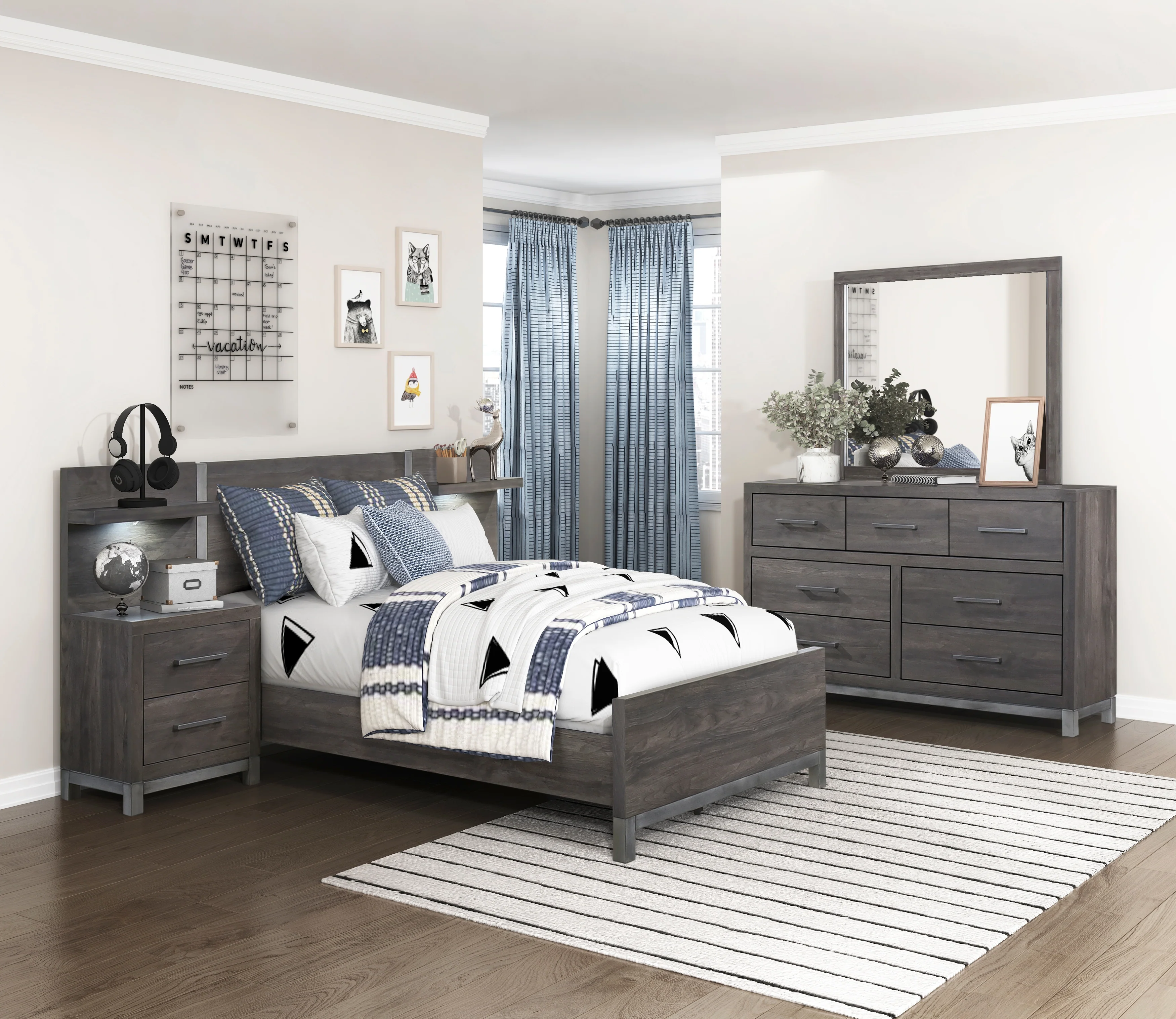 Zephyr Night Stand with Wall Panel - Image 3